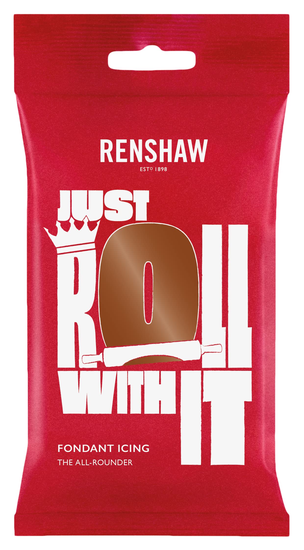 Renshaw - Dark Brown Just Roll With It Fondant Icing 250g