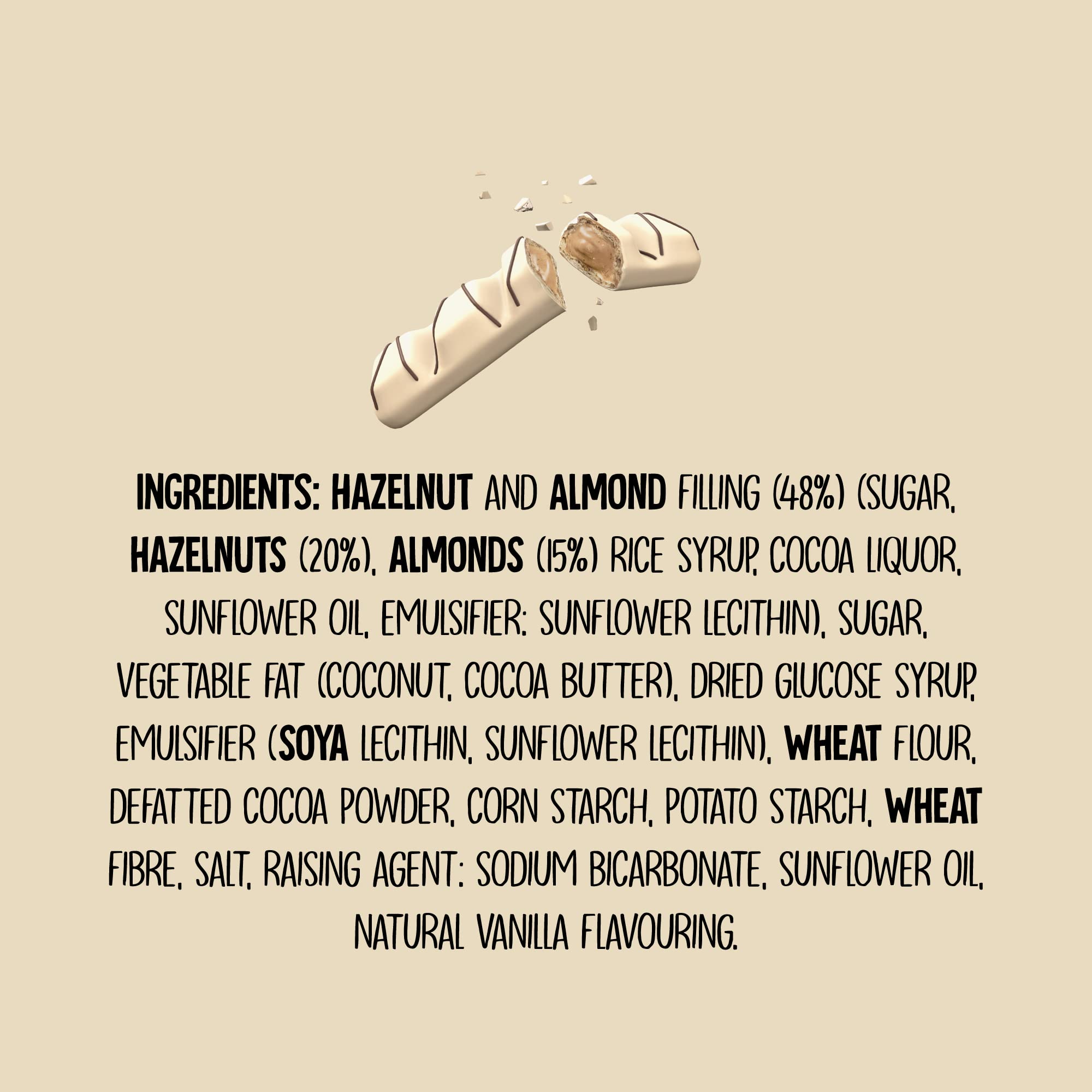 LoveRaw Cream Wafer Bars - Vegan Chocolate Bar, Dairy-Free, Palm Oil Free, No Refined Sugar, 45g