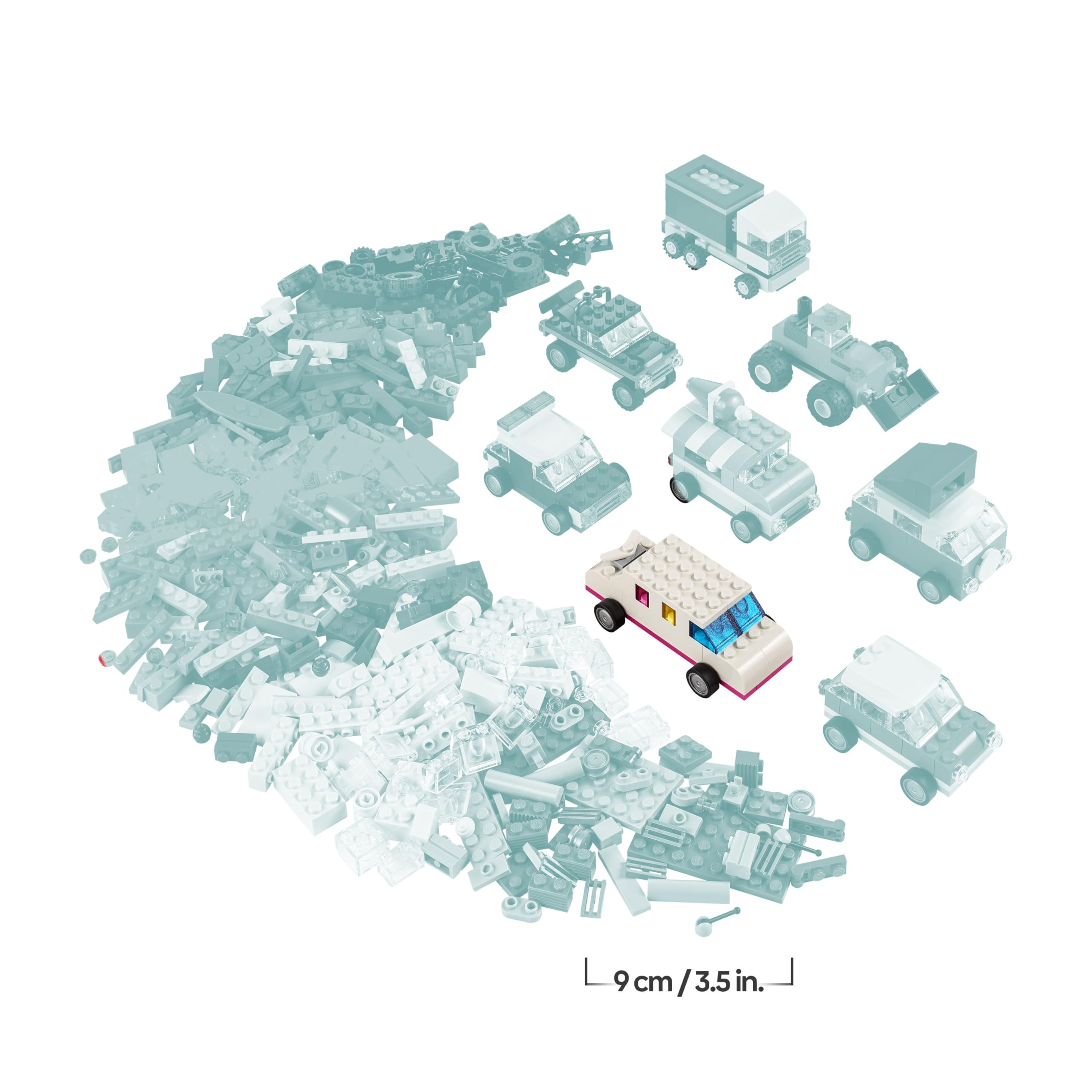 LEGO Classic Creative Vehicles - Build 8 Model Cars Including Police Car & Ice-Cream Van for Ages 5+ 9