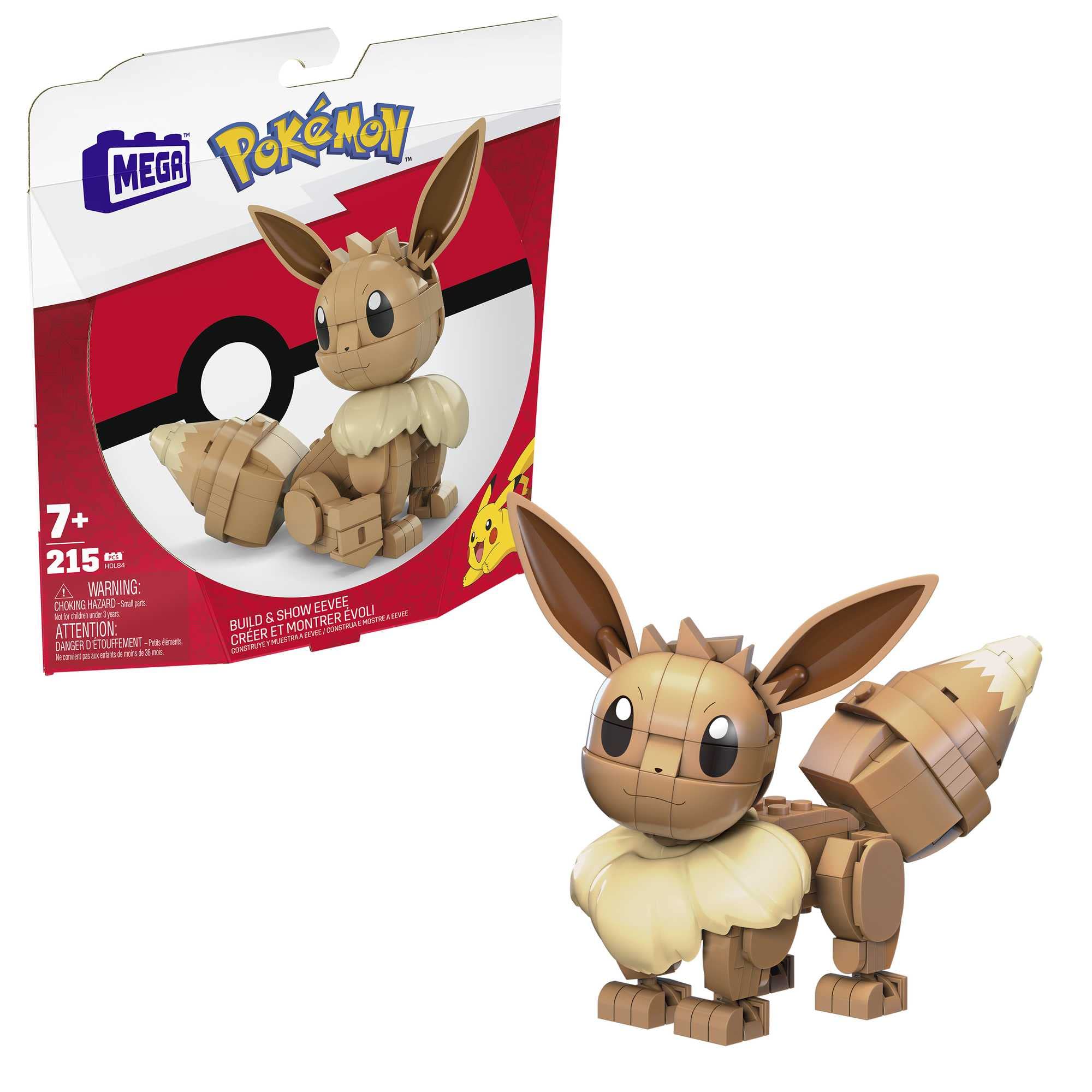 MEGA Pokémon Eevee Building Set - 215-Piece Articulated Figure for Ages 7+