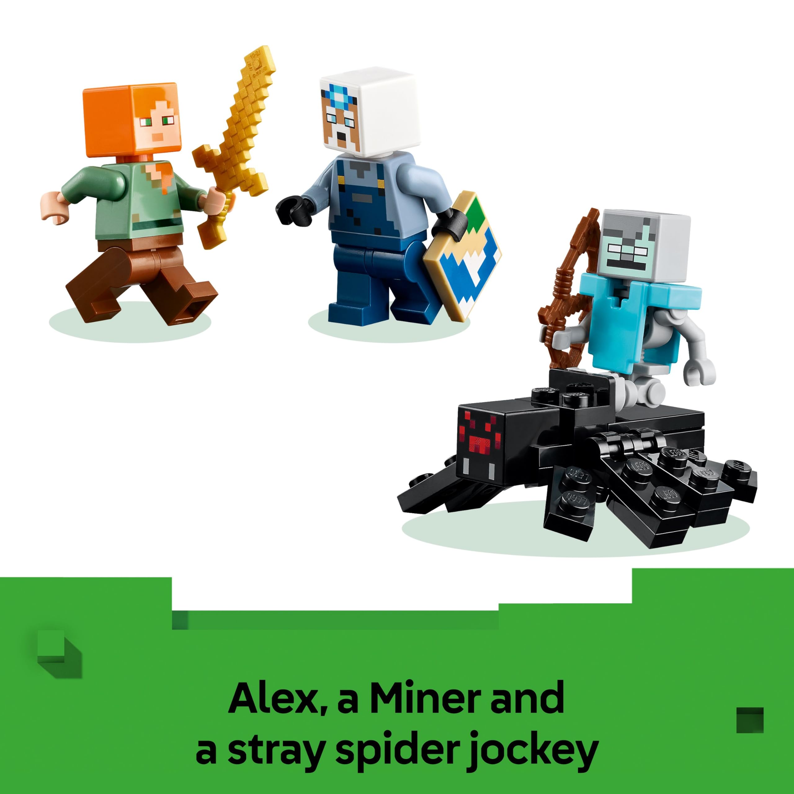 LEGO Minecraft The Pickaxe Mine Building Set 21277 | Ages 8+ | Includes Alex & Spider Jockey 4