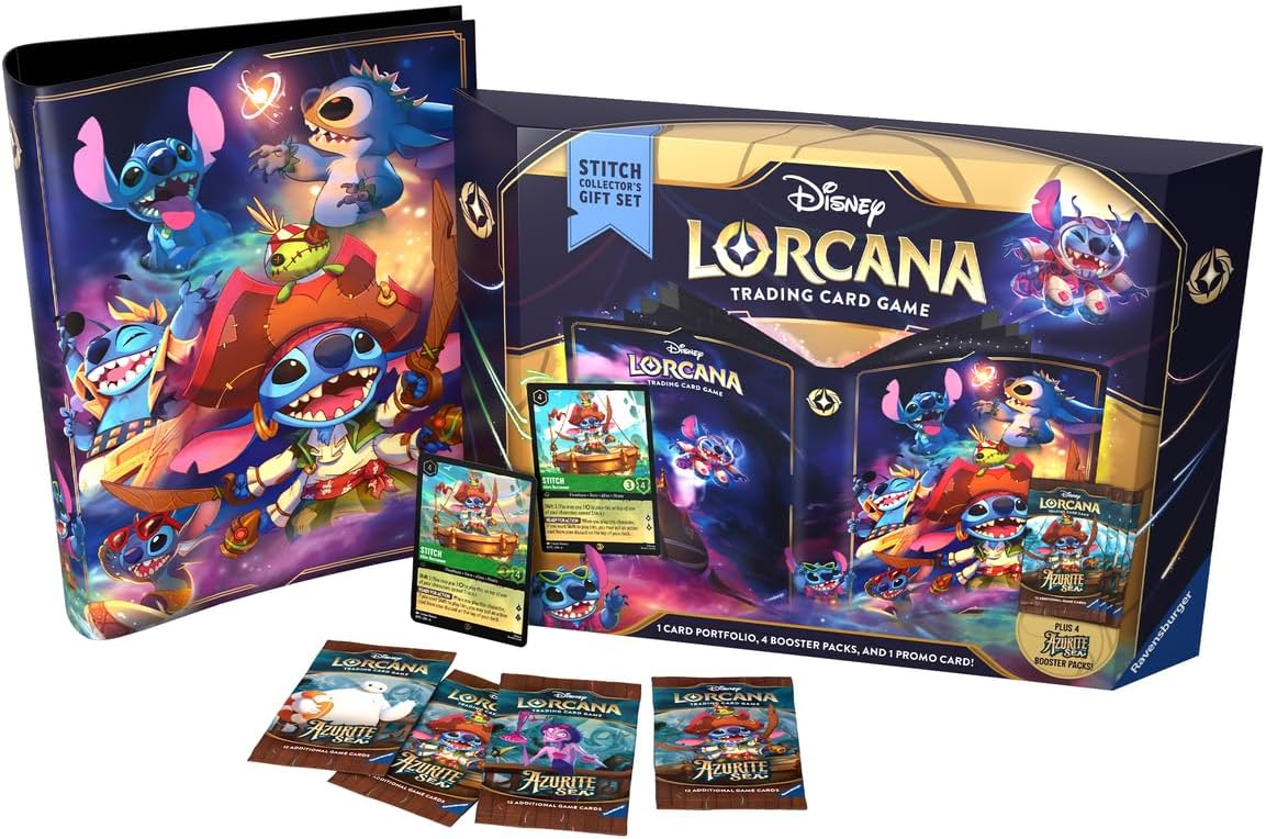 Ravensburger Disney Lorcana Azure Sea Stitch Collector Gift Set Trading Cards