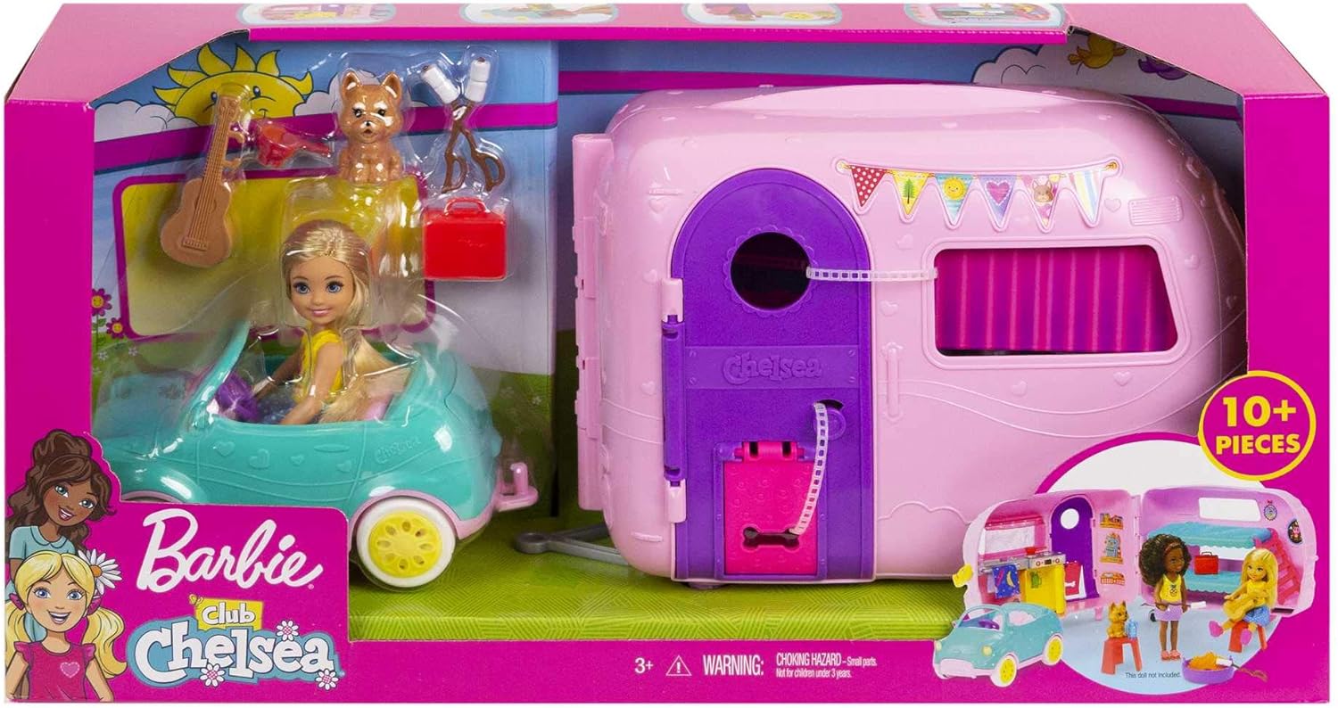 Barbie Club Chelsea Camper Playset - Vehicle, Doll, Puppy & 10 Accessories for Ages 3+ 3