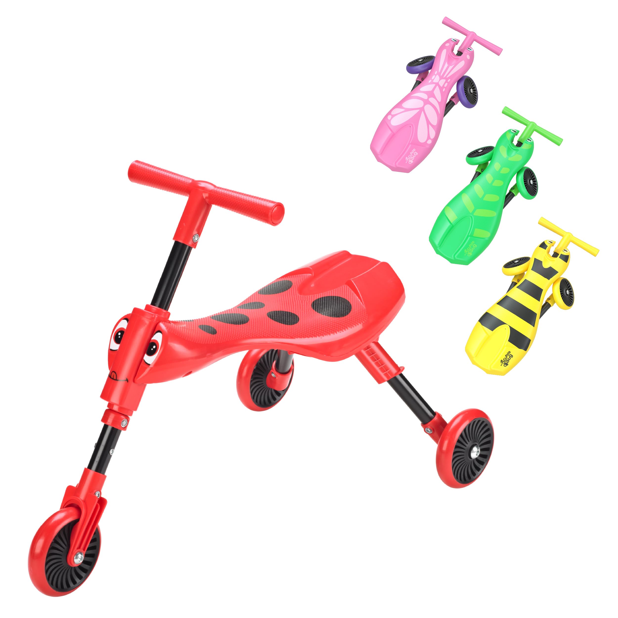 Scuttlebug 3-Wheel Foldable Ride-On Tricycle - Beetle Trike for 1-3 Year Olds