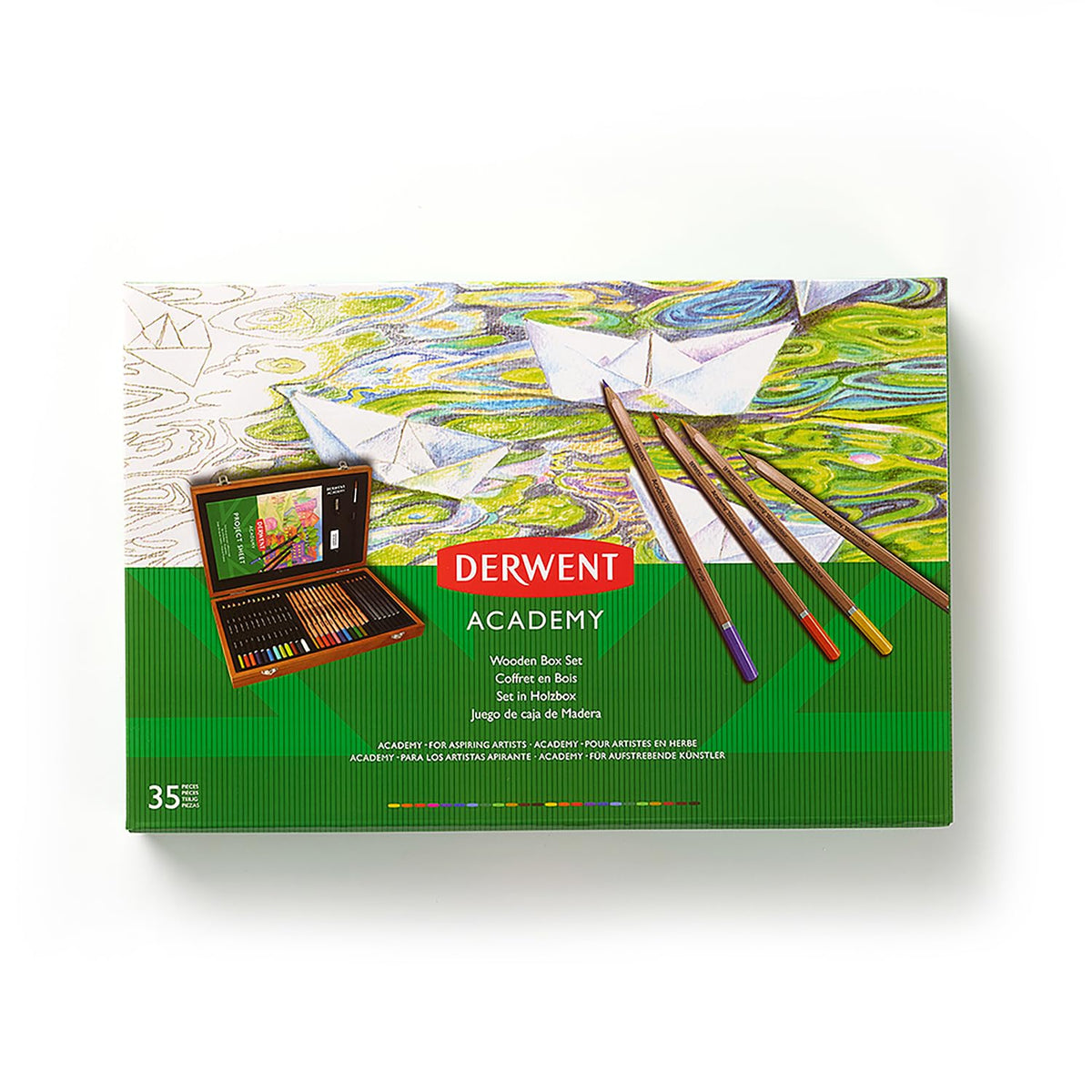 Derwent Academy Colouring and Graphite Pencils Art Supplies Set - 30 Pencils, 5 Accessories
