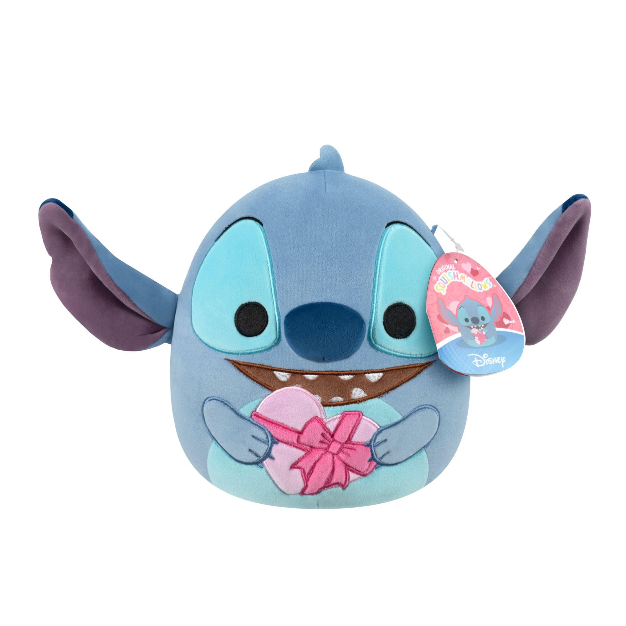 Squishmallows Disney Stitch with Hearts Plush Toy | 8-Inch | Classic Edition