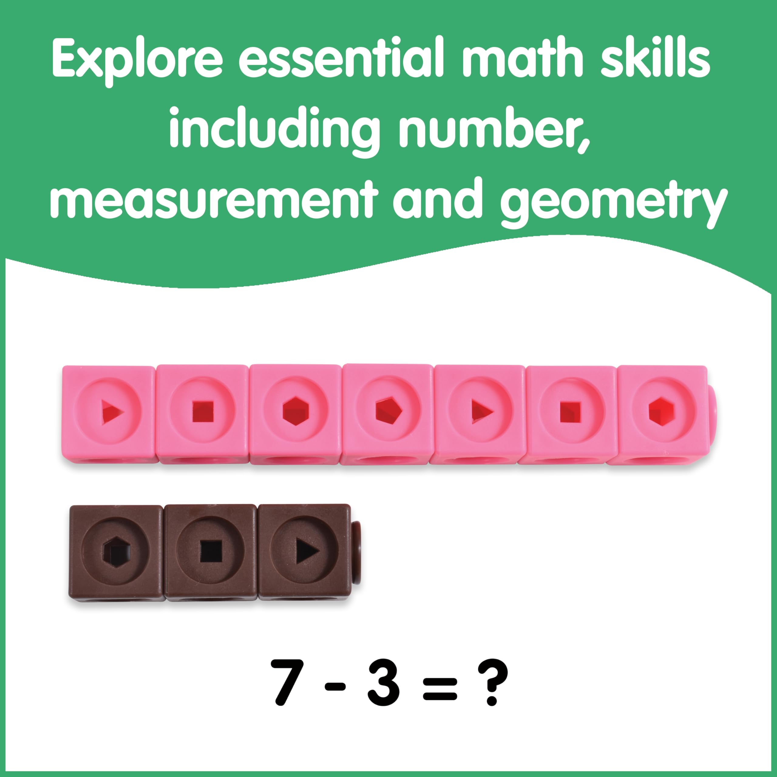 EDX Education Math Cubes - 100-Piece Linking Cube Set for Early Learning 16
