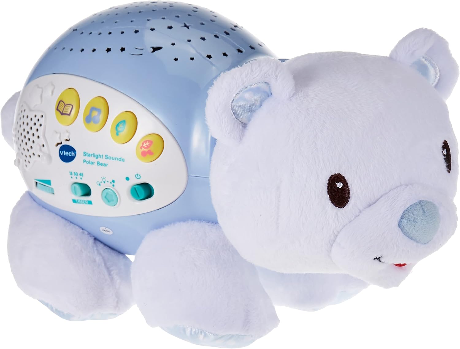 VTech Little Friendlies Starlight Sounds Bear - Soothing Musical Baby Toy with Light Projection, 1 Month to 4 Years