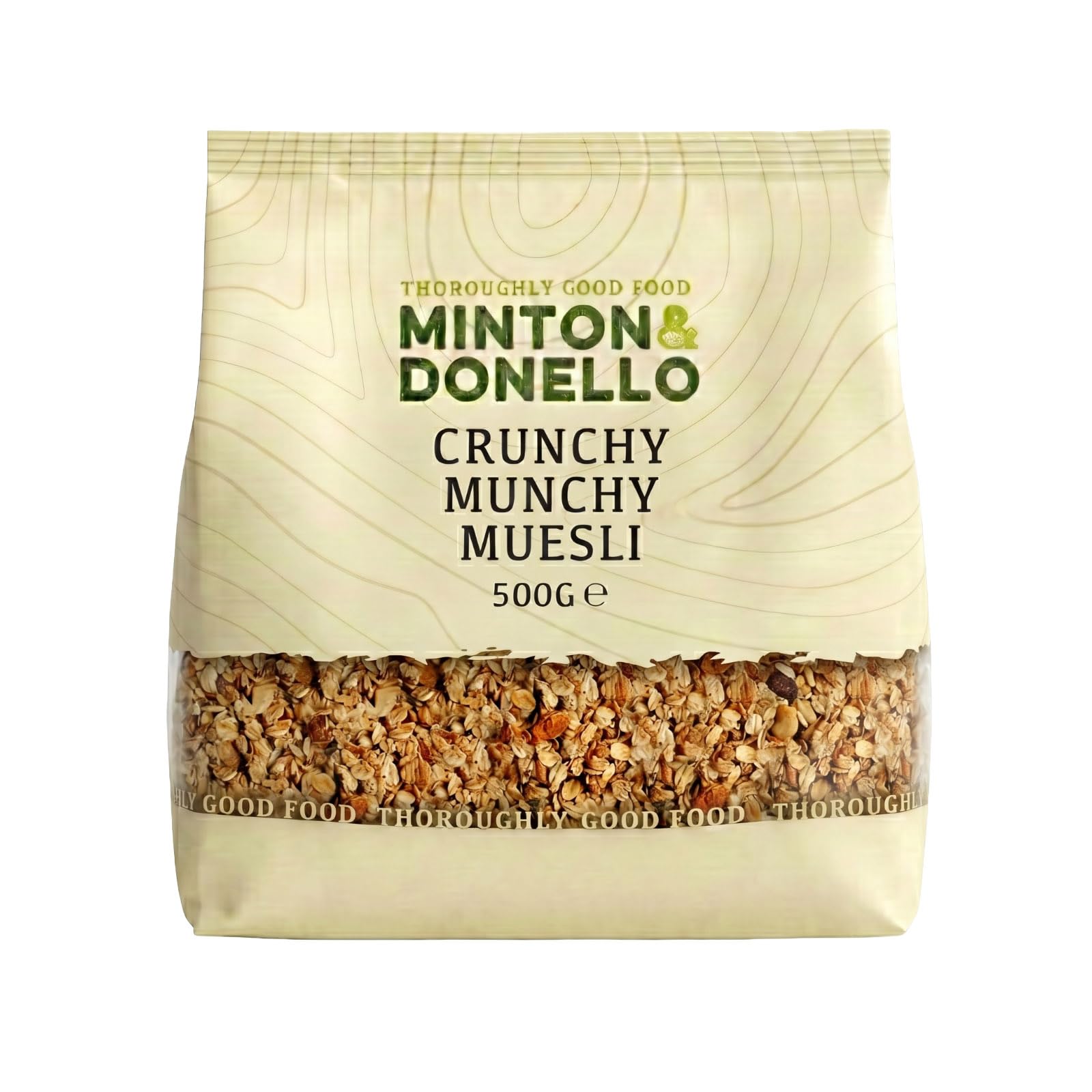 Minton & Donello Crunchy Munchy Muesli - 500g Pack | High Fibre | Oats, Raisins, Nuts & Seeds