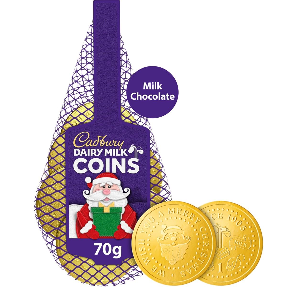 Cadbury Dairy Milk Coins 70g - Milk Chocolate Treats for Sharing 4