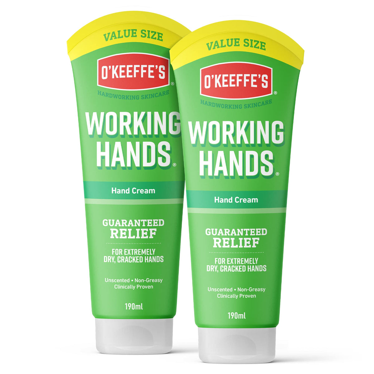 O’Keeffe’s Working Hands Hand Cream for Dry, Cracked Hands - 190 ml, 2 Pack