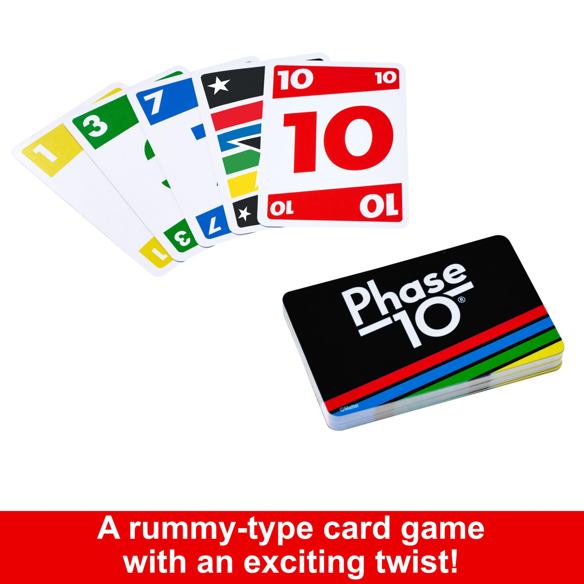 Mattel Games Phase 10 Card Game, Rummy-Style Sequences Game with 108 Cards, Model FFY05 3