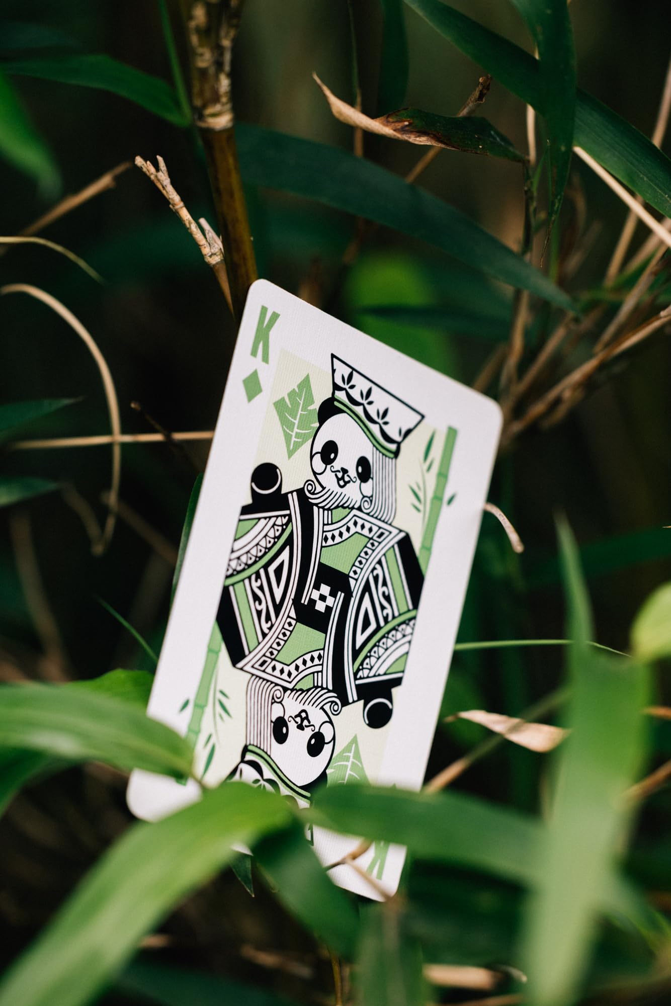 Bicycle Panda Cute Animal Playing Cards, 1 Deck, Green 14