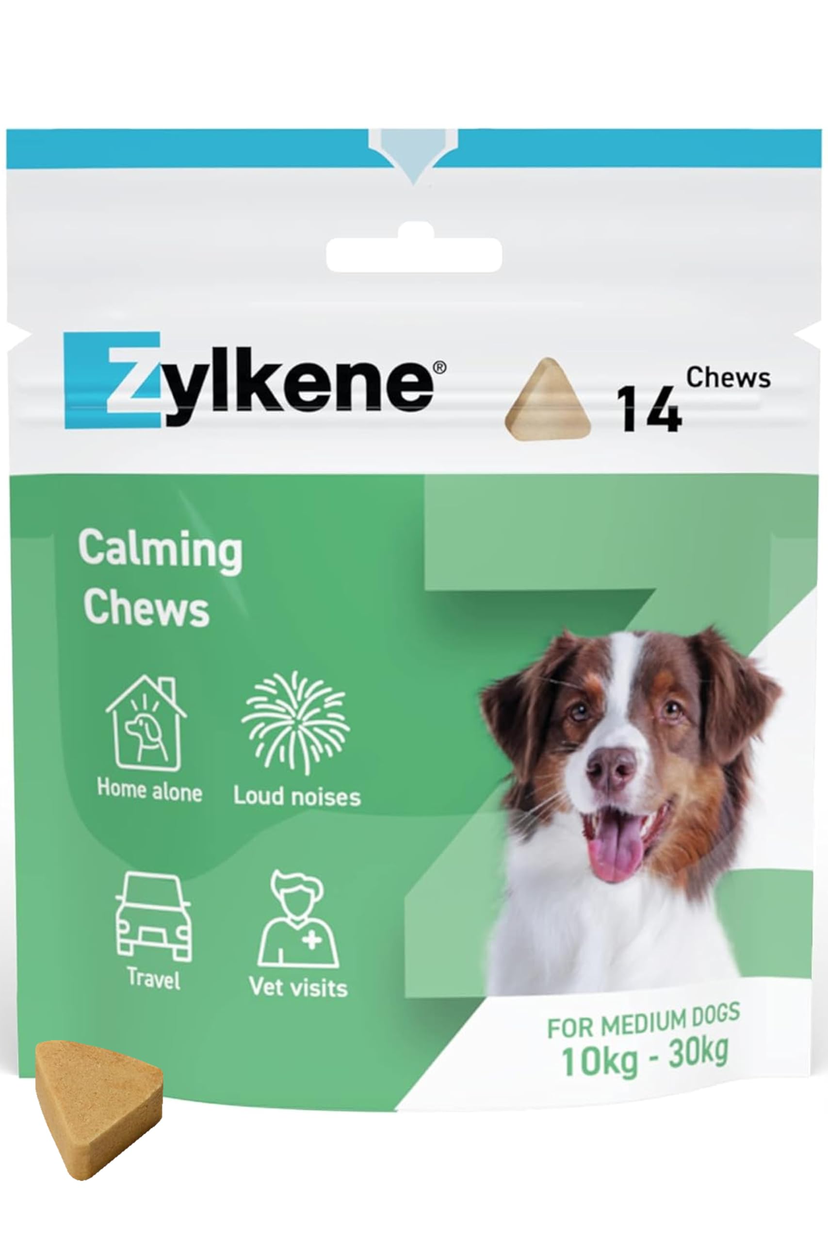 Zylkene Calming Chews for Medium Dogs (10 to 30kg) | Promotes Relaxation | 14 Chews