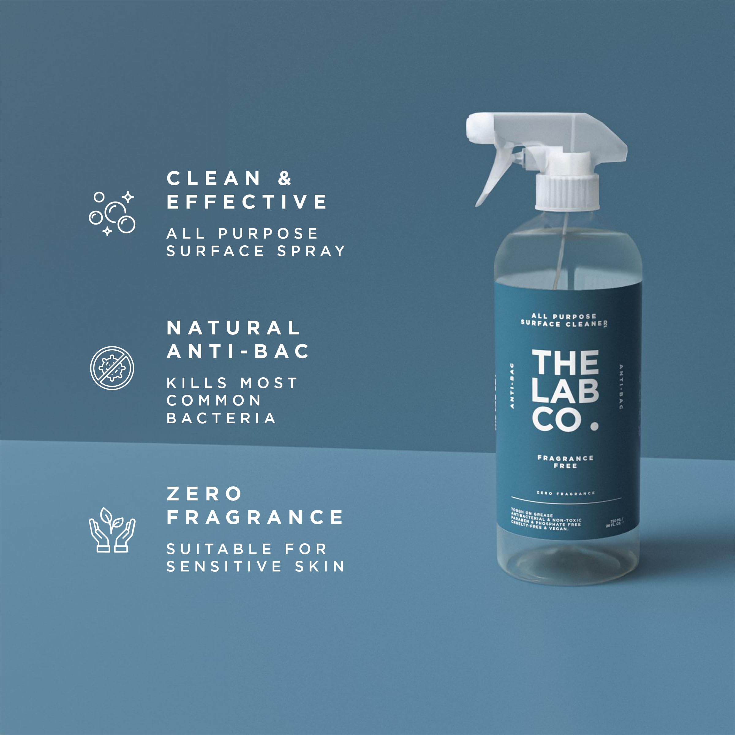 The Lab Co. Antibacterial All-Purpose Cleaner - 750ml | Streak-Free | Vegan 4
