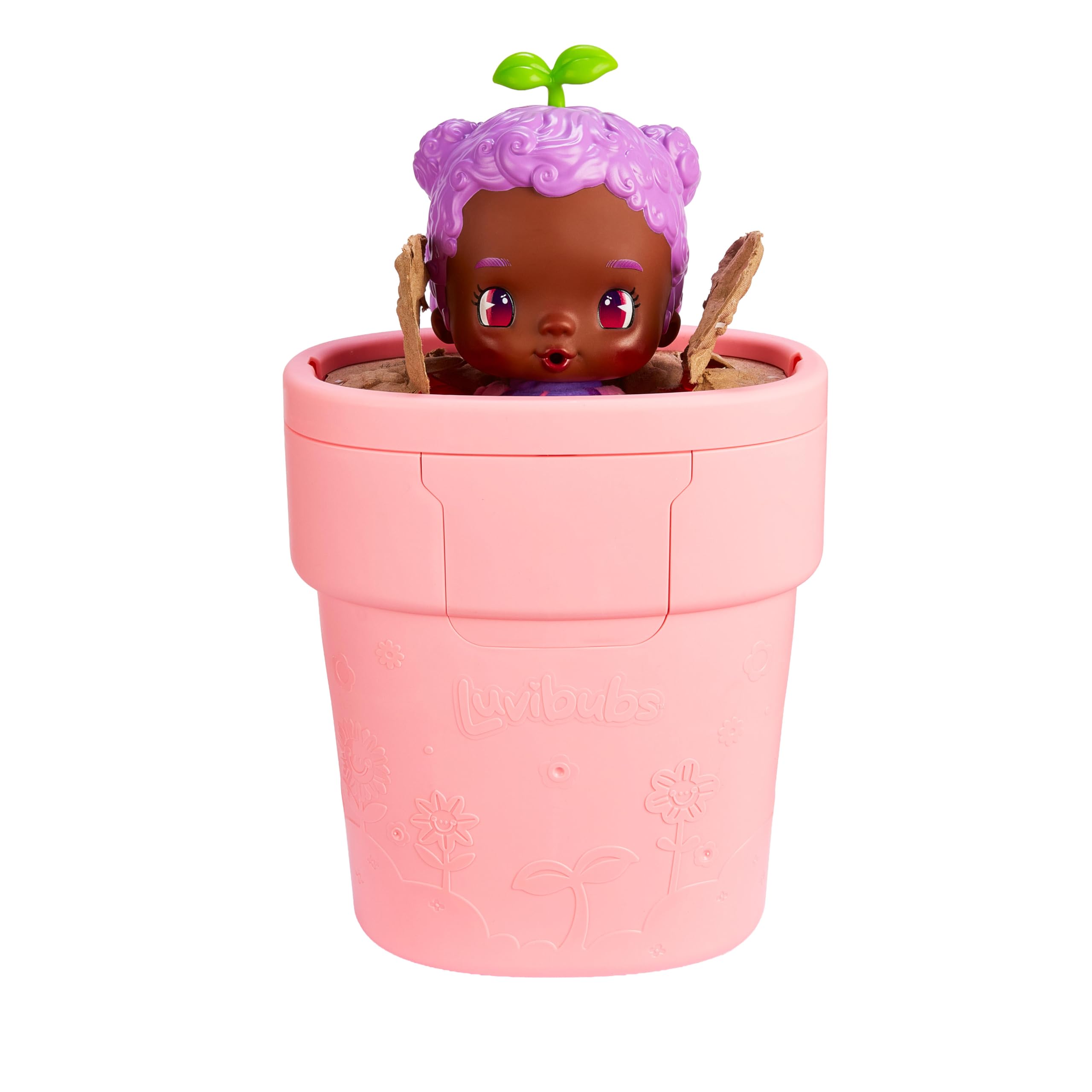 LUVIBUBS Sweetheart Sophie Baby Doll - Grows from Flower Pot, Transforms to Highchair | Ages 3+ 4