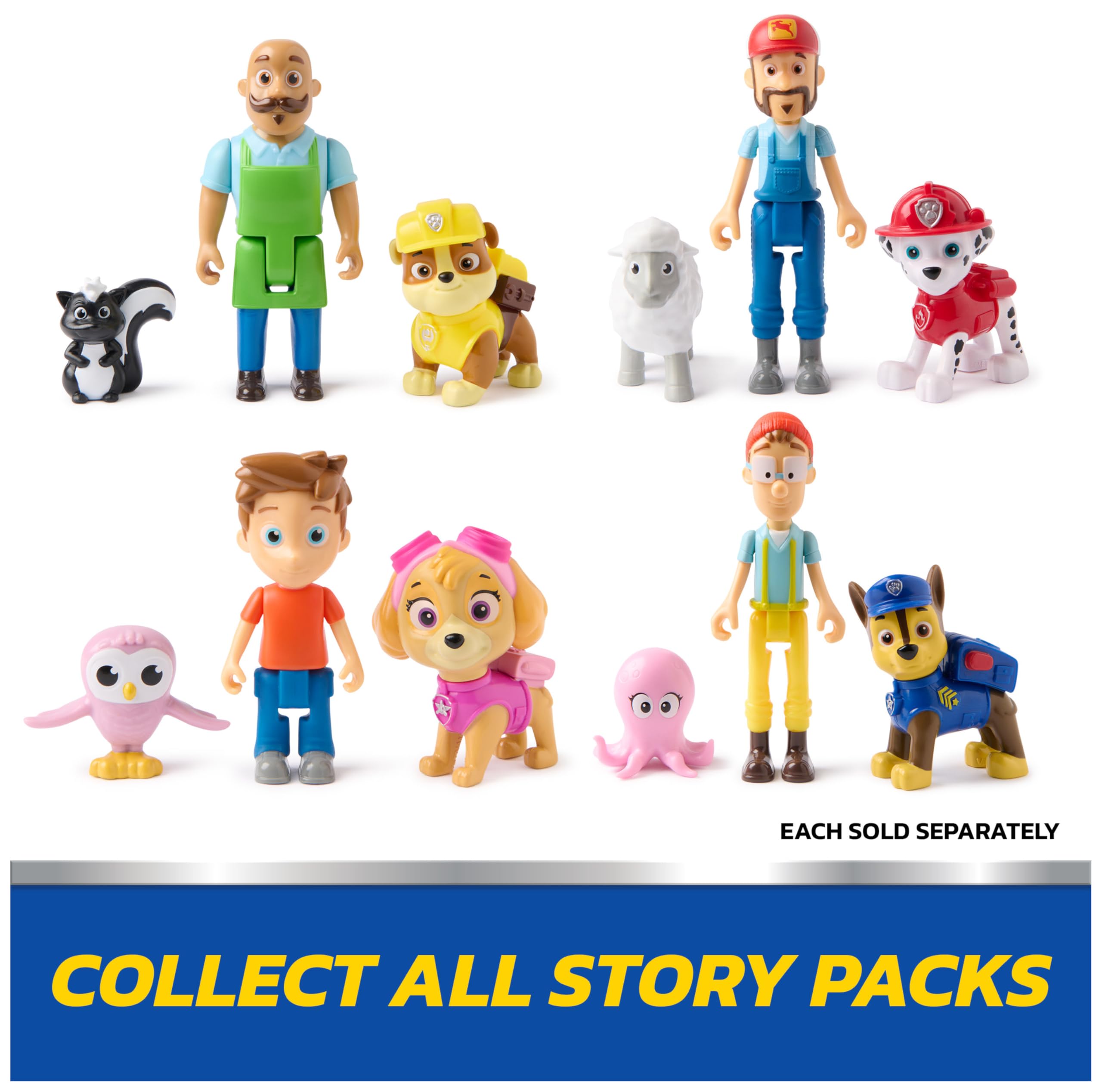 PAW Patrol Chase & Captain Turbot Figure Pack with Baby Octopus - Action Figures for Kids 3-9 Years 4