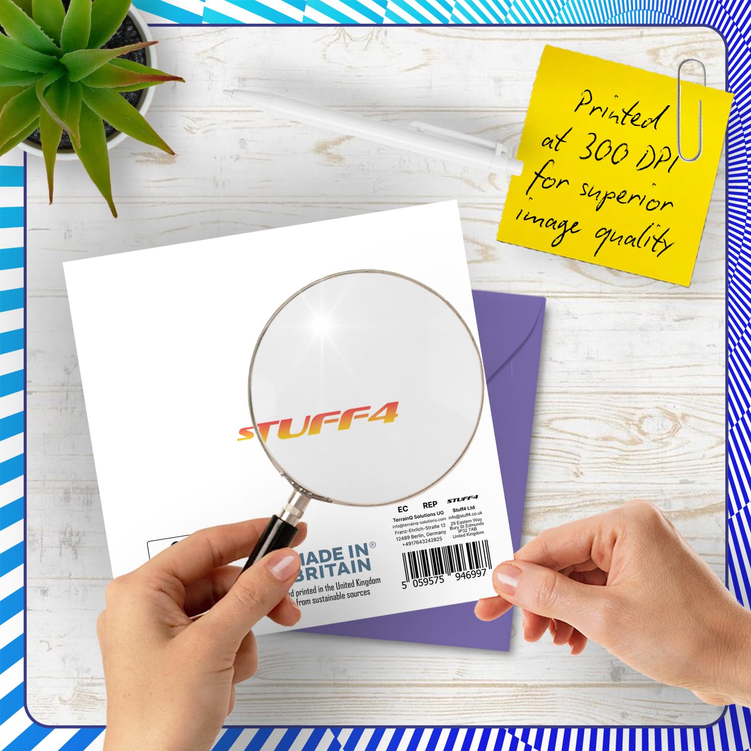 Stuff4 Wishing You All The Best Leaving Card for Colleagues | 145mm x 145mm | Blank Inside 2