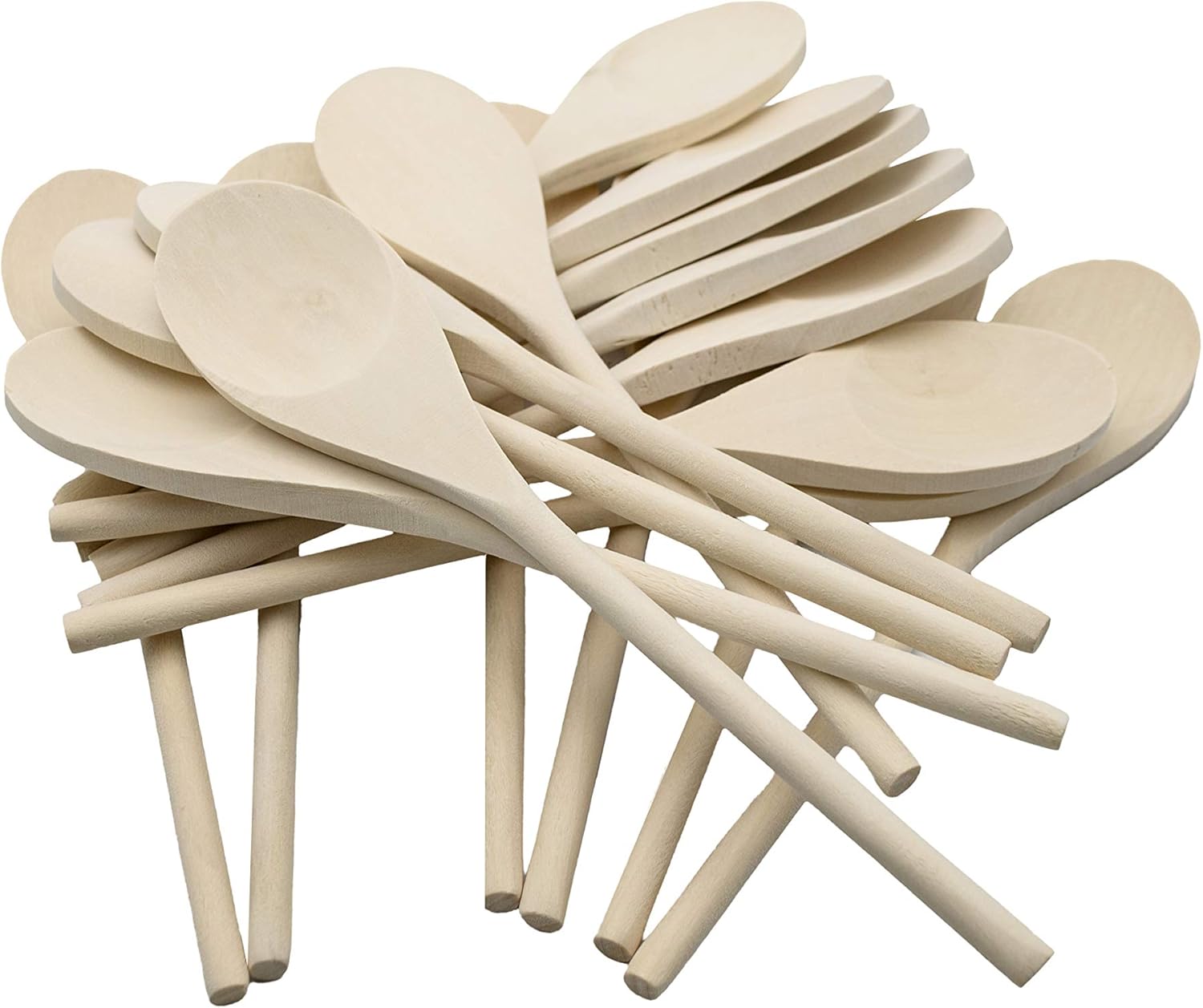 Anthony Peters AP766WS Pack of 18 Wooden Crafting Spoons - Natural FSC Beechwood for Arts & Crafts 3