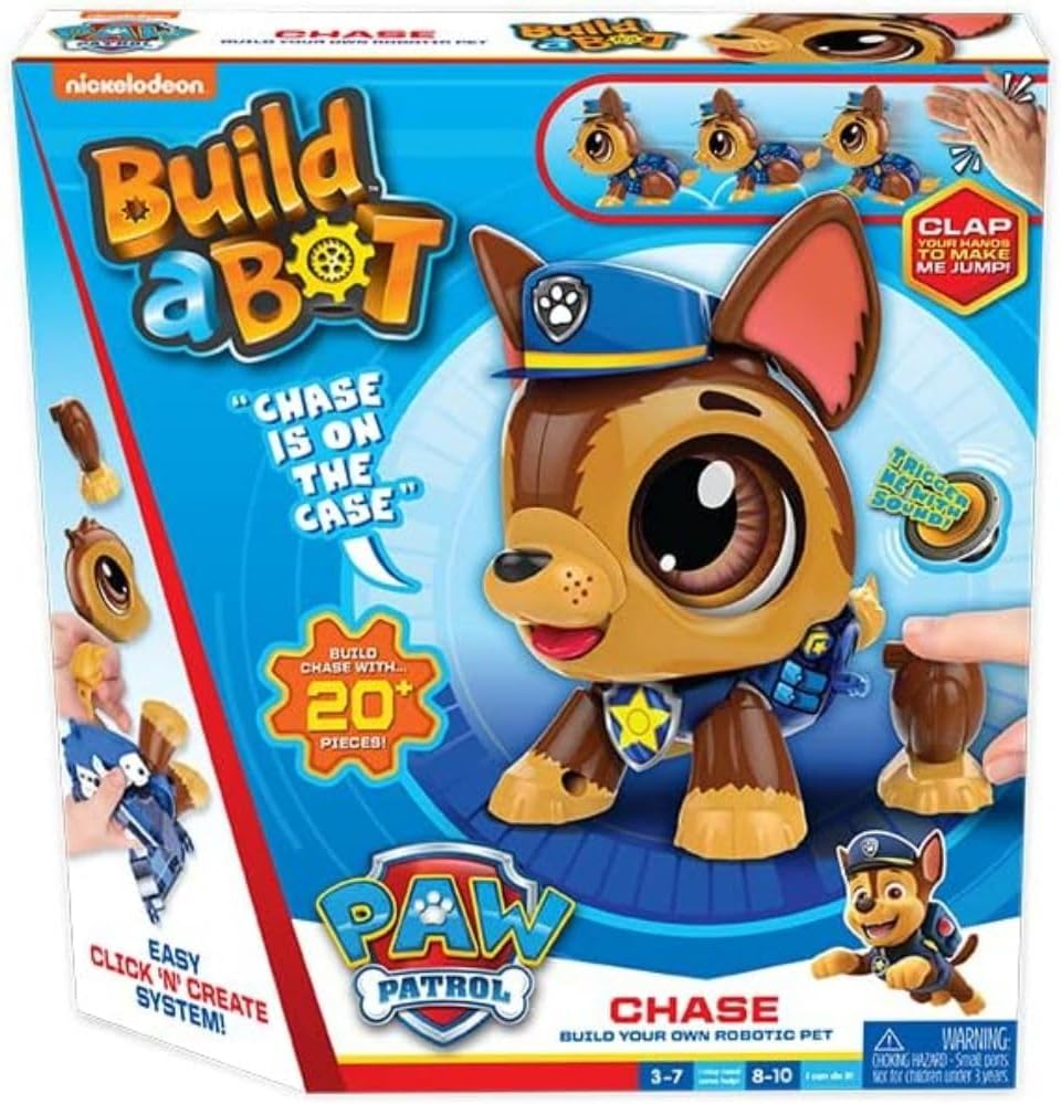Build-a-Bot: Paw Patrol - Chase | Build Your Own Interactive Robot | 3+ Years