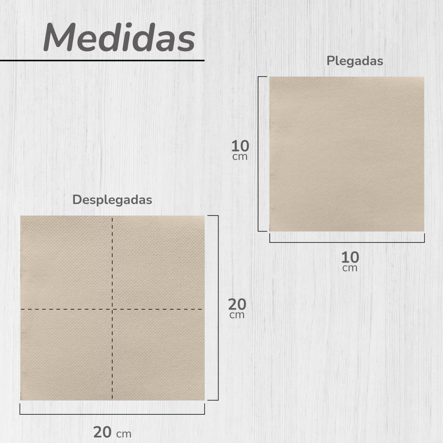 Hostelnovo Eco 10x10 cm Recyclingpapierservietten - 600er-Packung, biologisch abbaubare Cocktailservietten 4