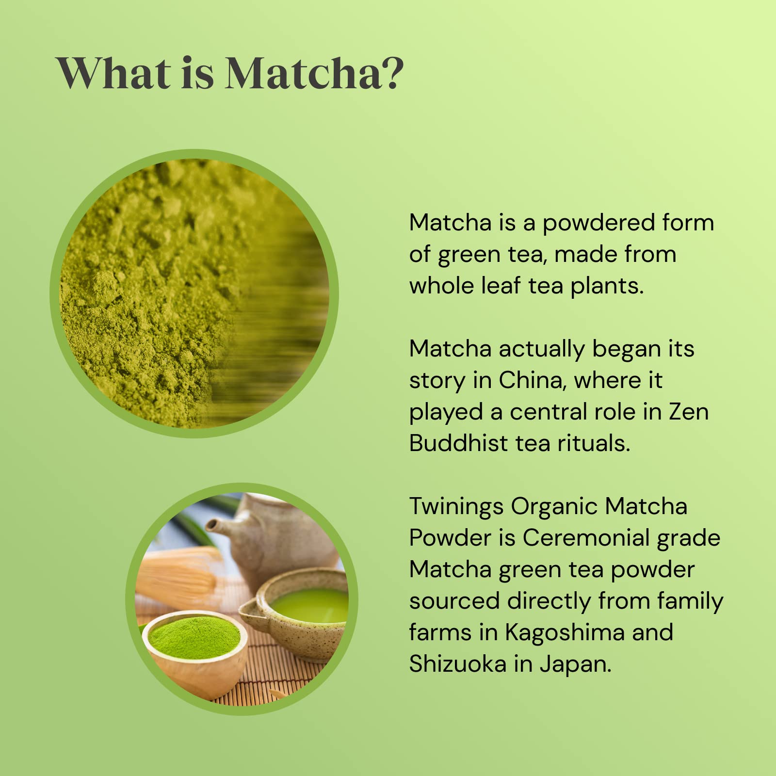 Twinings Organic Ceremonial Grade Matcha Green Tea Powder - 30g Tin | Energy & Mental Clarity