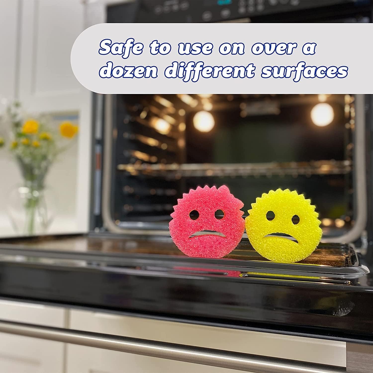 Scrub Daddy - Cranky Couple 2 Pack Scrub Sponges for Kitchen & Bathroom Cleaning 3