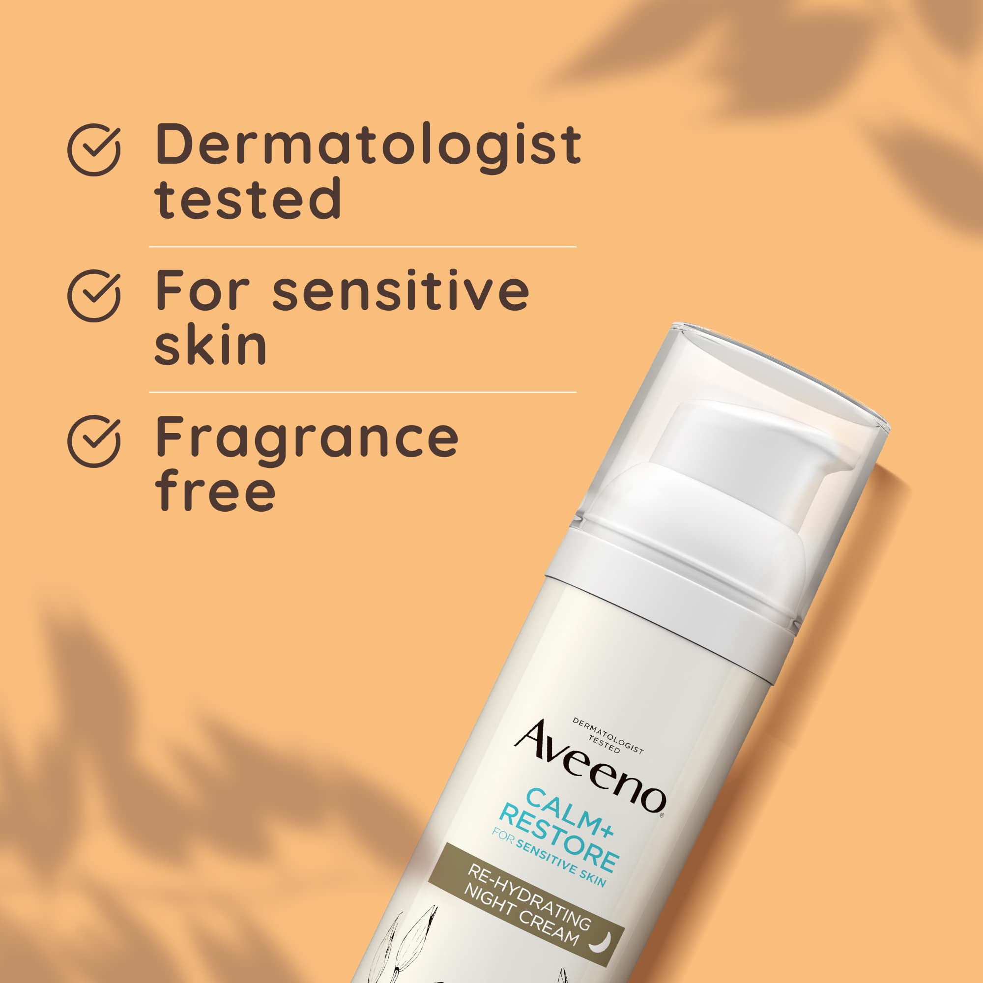 Aveeno Calm + Restore Re-Hydrating Night Cream (50ml) - Fragrance-Free Moisturizer for Sensitive Skin 5