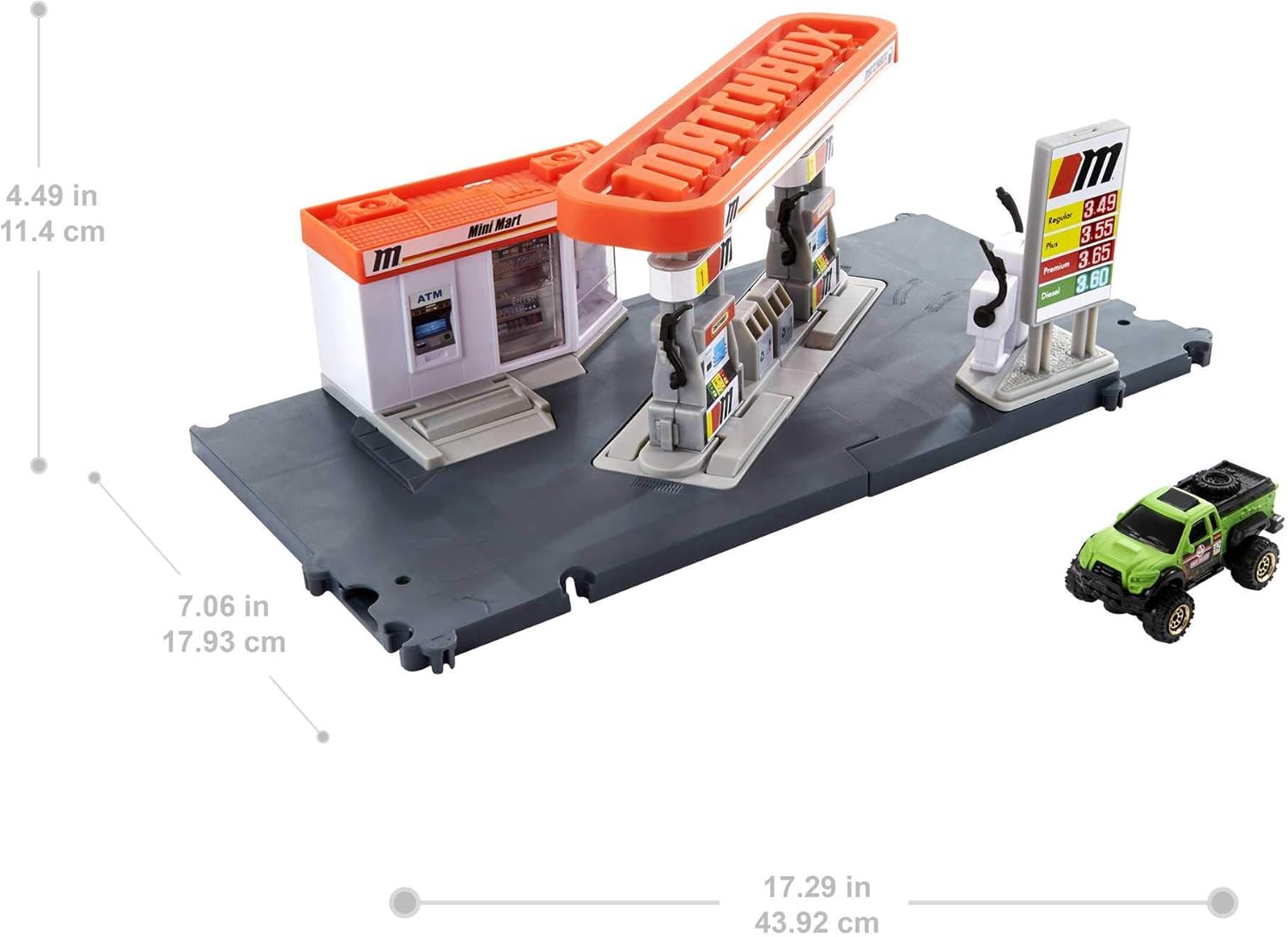 Matchbox Gas Station Playset - Interactive Vehicle Playset for Kids 3 Years and Up