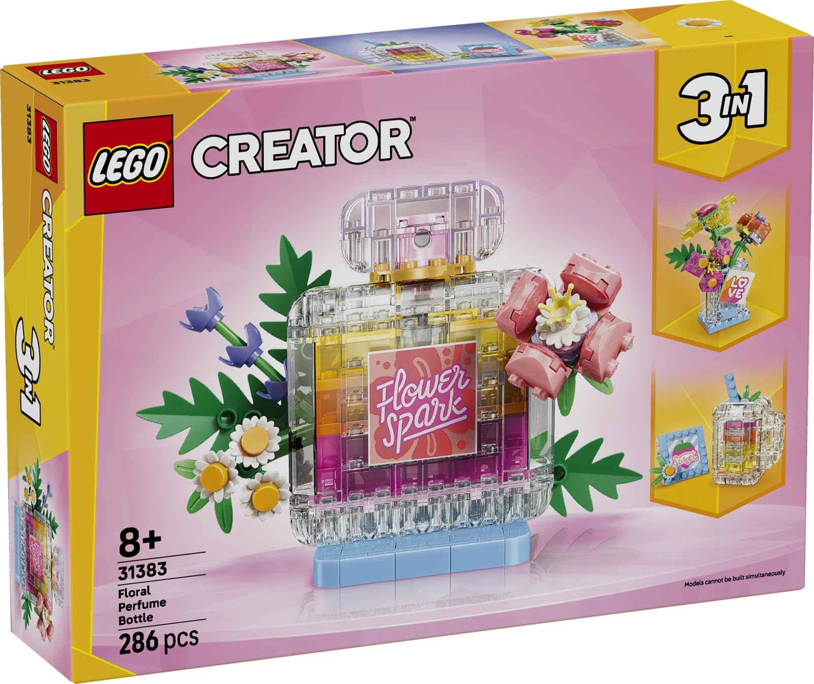 LEGO Creator 3 in 1 Floral Decor Perfume Bottle Building Set 31383 for Ages 8+ 6