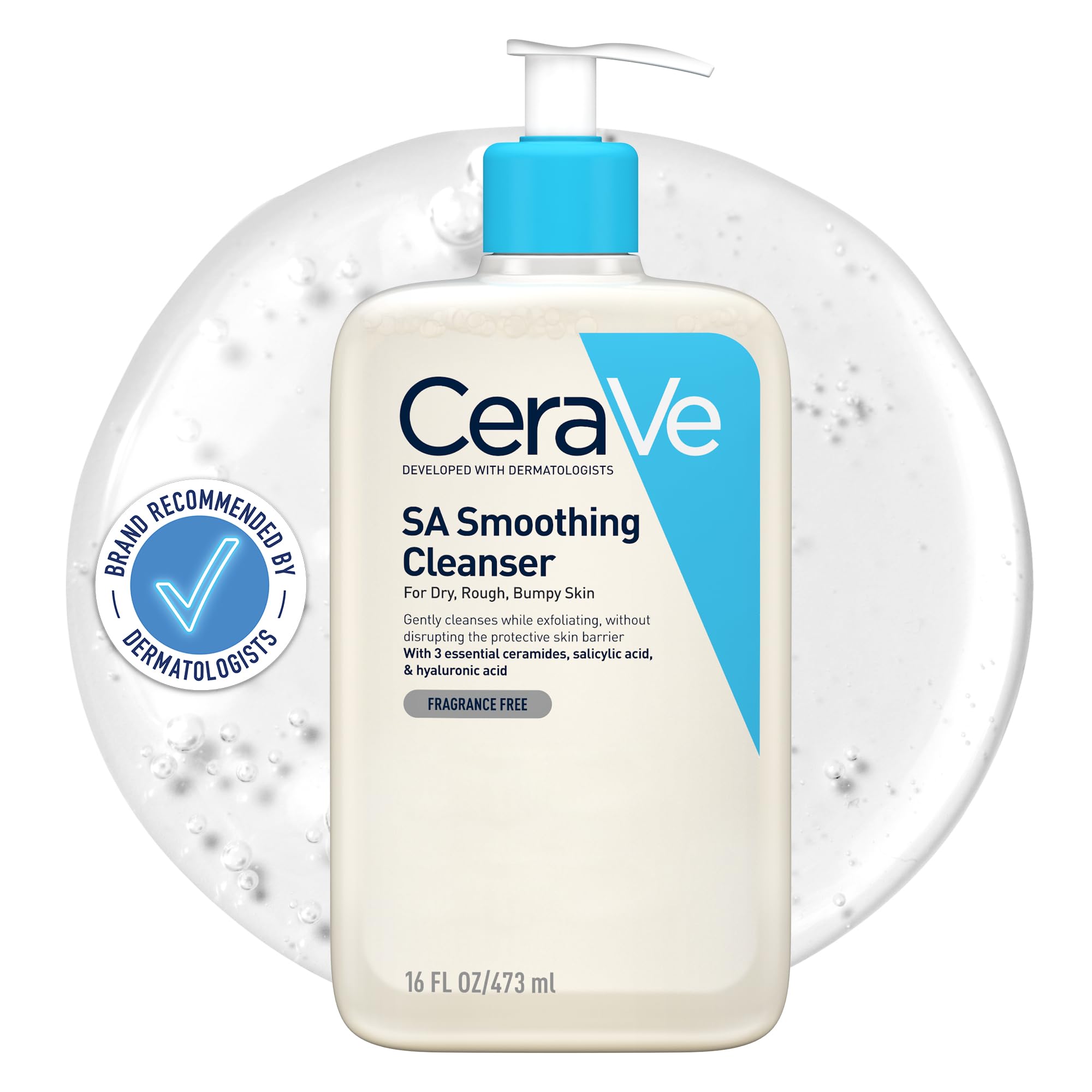 CeraVe SA Smoothing Cleanser with Salicylic Acid for Dry, Rough & Bumpy Skin (530g)