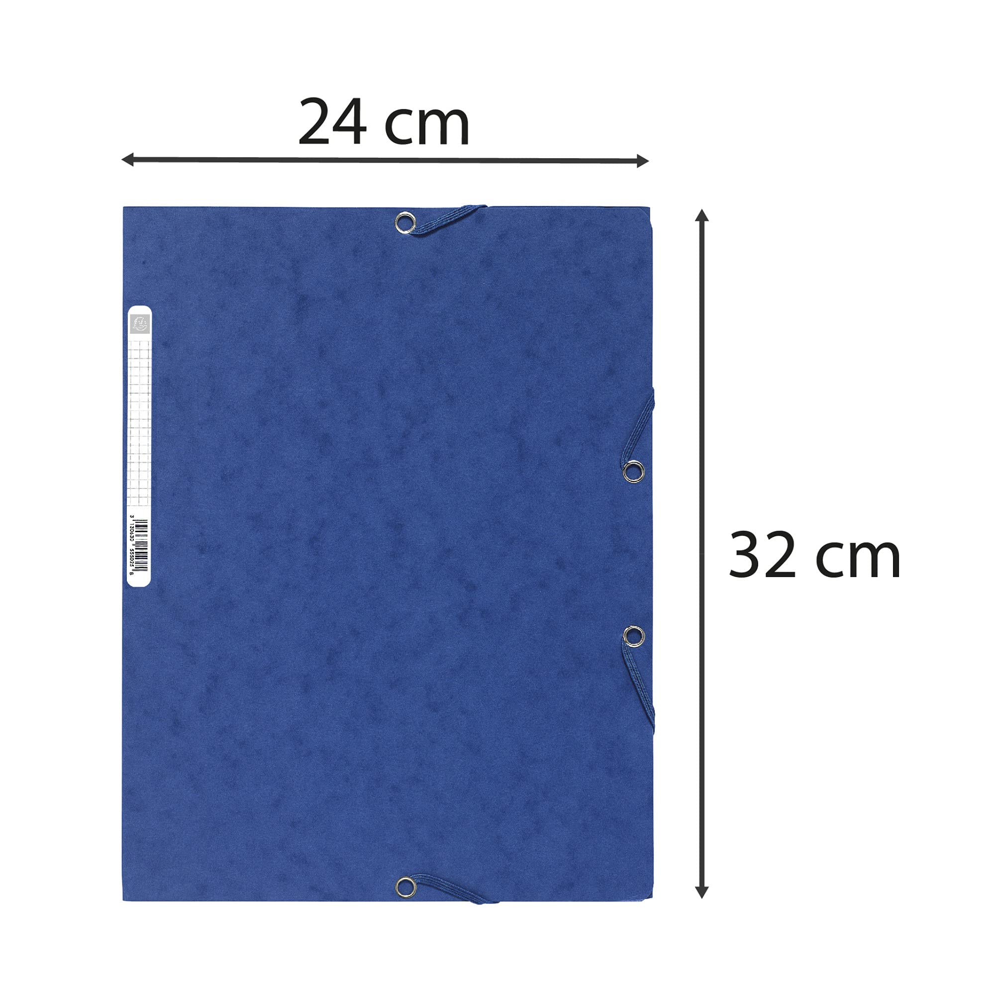 Exacompta Ref 55510E Elasticated 3-Flap File Folders | A4 | Assorted Colours | Pack of 10 3