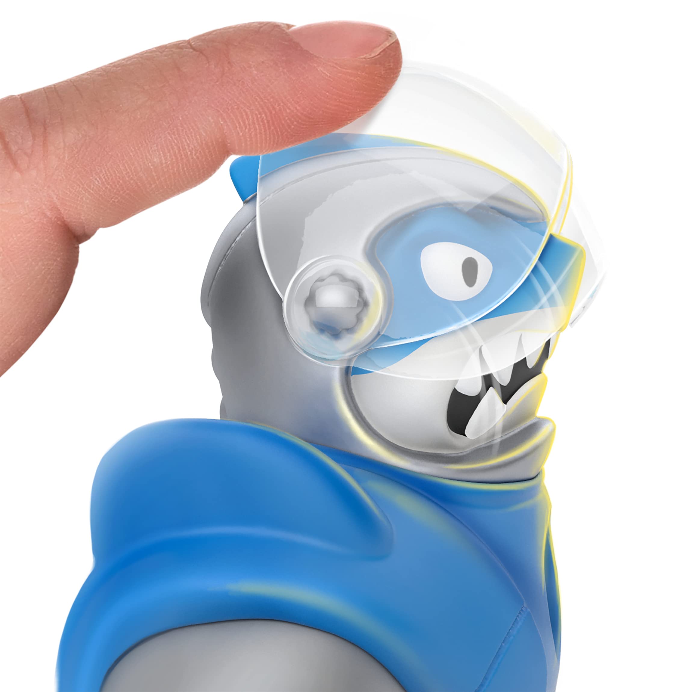 Heroes of Goo Jit Zu Galaxy Attack – Astro Thrash 41209, dehnbare Actionfigur mit hochklappbarem Visier 3