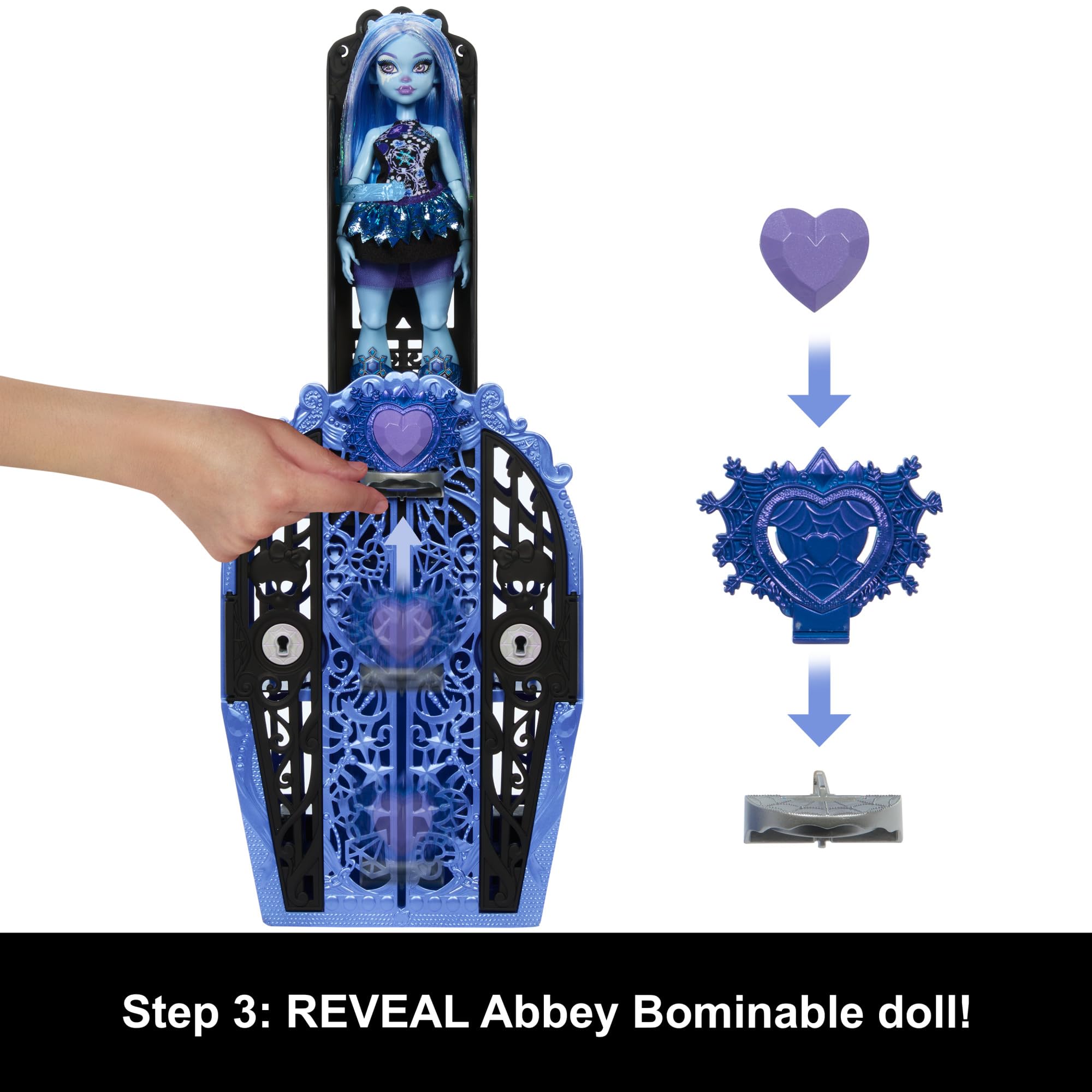 Monster High Skulltimate Secrets Abbey Bominable Doll & Closet Playset - 18-Piece Mystery Reveal Set 9