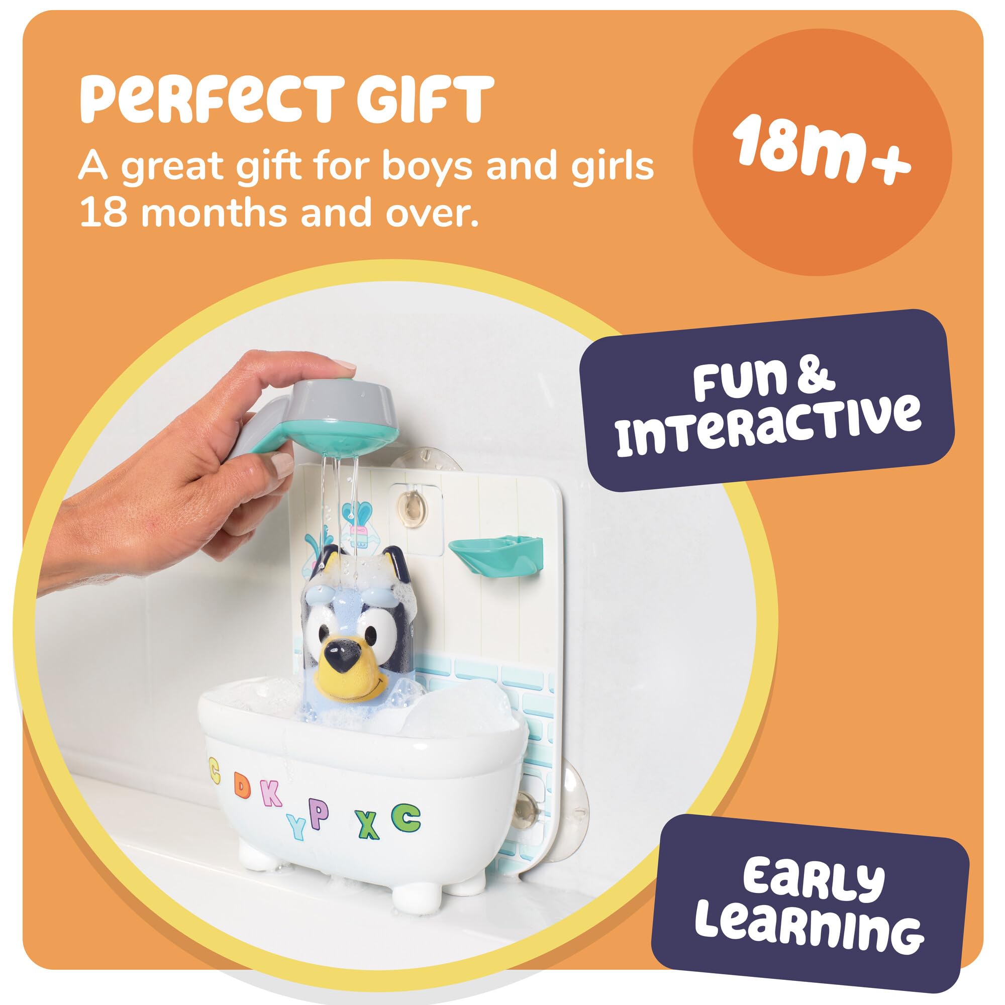Shower & Scrub Bluey - Interactive Bath Toy for Toddlers 18 Months+ 3