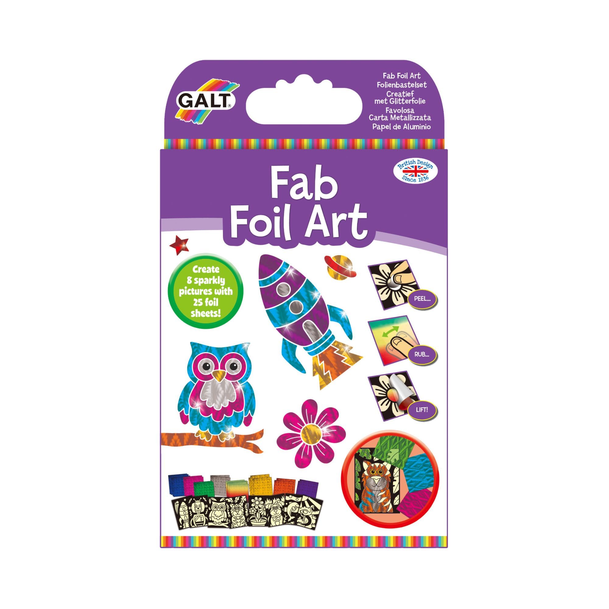 Galt Fab Foil Art Kit - Sparkly Craft Activity for Kids Ages 6+ 15