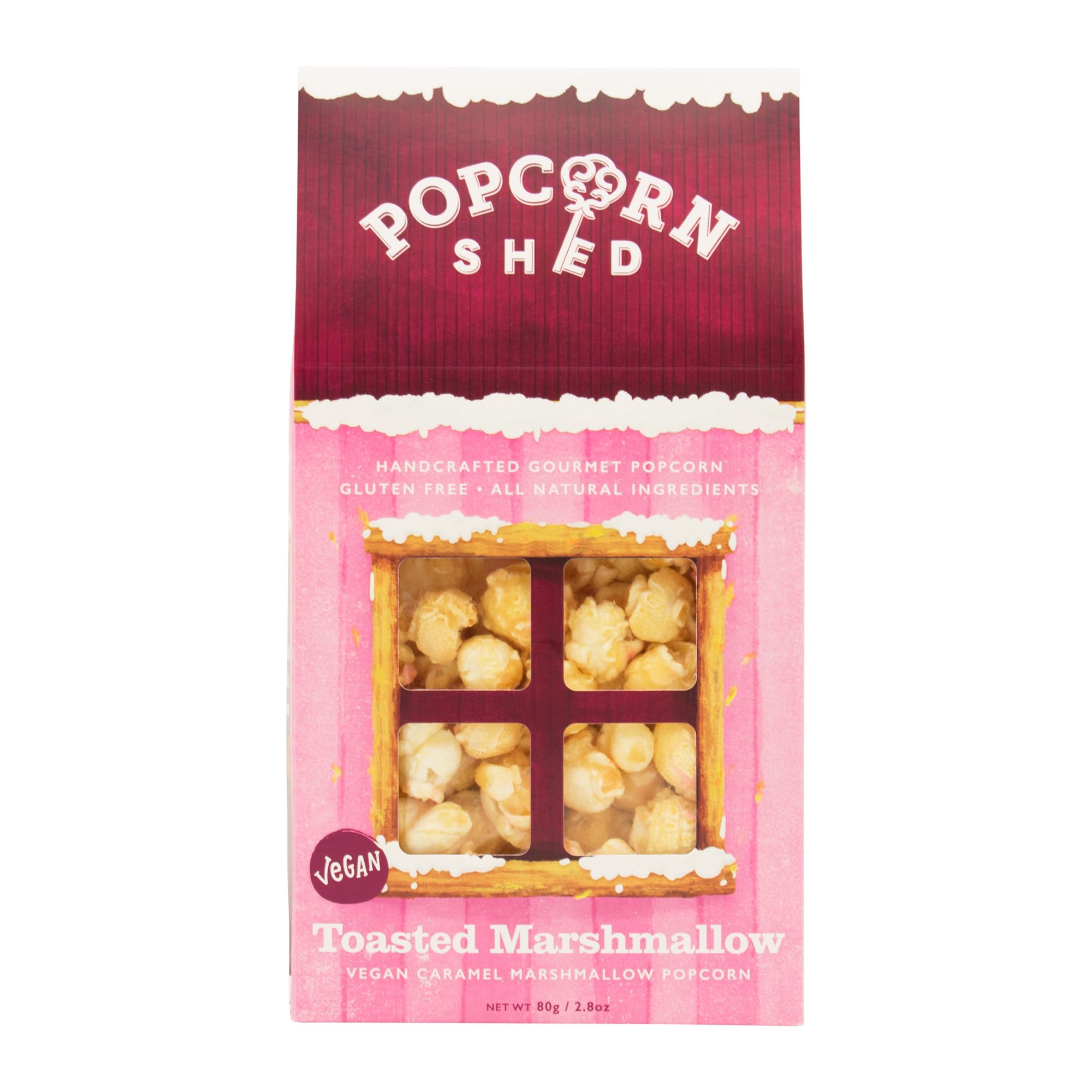 Popcorn Shed Toasted Marshmallow Gourmet Popcorn (1 x80g) - Vegan, Low Calorie, Perfect for Movie Nights & Gifting 8
