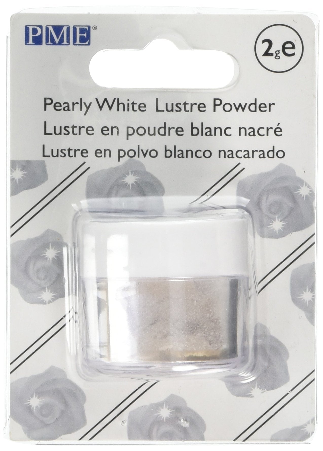 PME Edible Lustre Colour Pearly White Powder - 2g