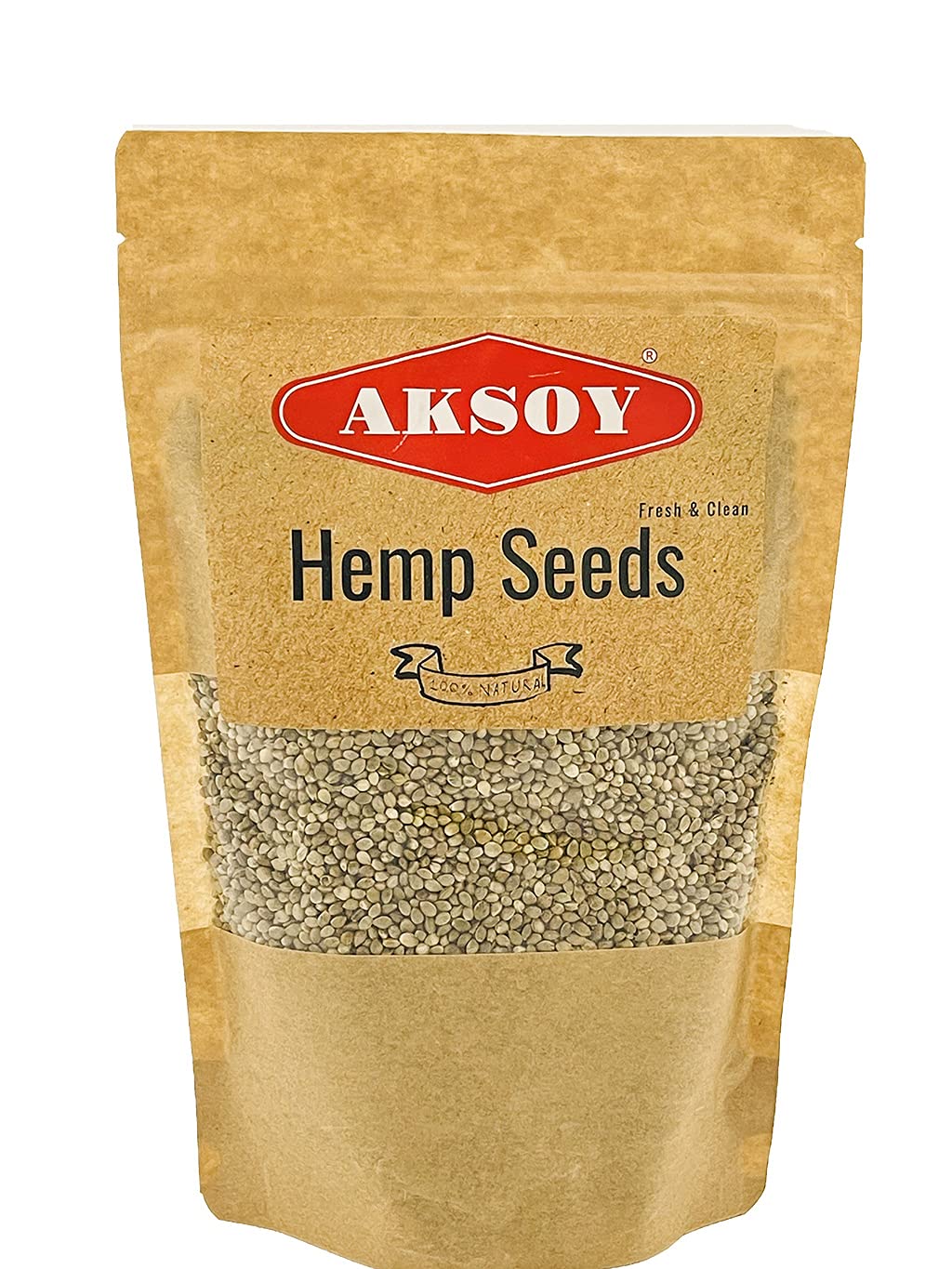 AKSOY Whole Hemp Seeds - Complete Protein Source | 625g | Rich in Omegas 3 & 6