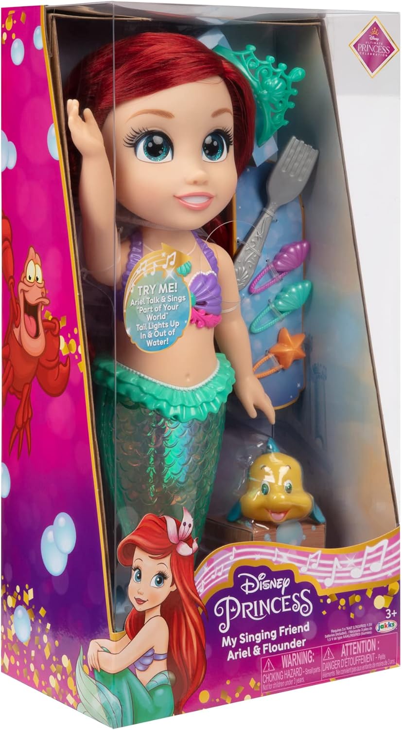 Disney Princess My Singing Friend Ariel Doll - 14" Singing & Light-Up Feature Doll 7