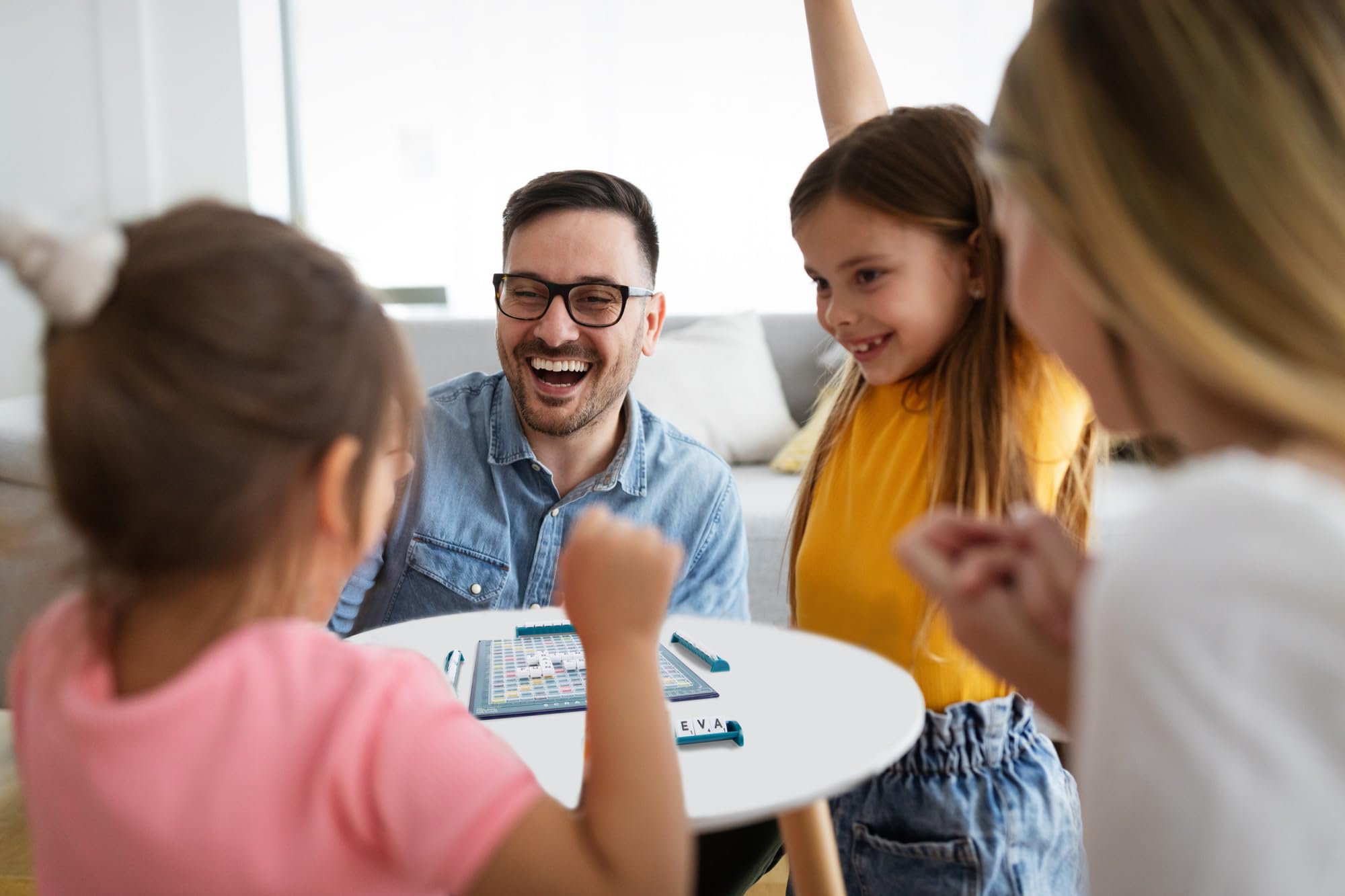 Mattel Games Scrabble Travel Game Portable Compact Board Game for 2-4 Players 4
