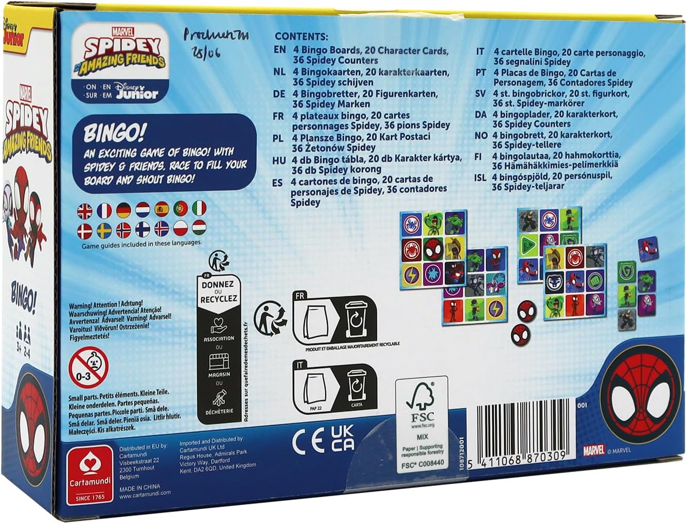 SHUFFLE Spidey and His Amazing Friends Bingo Game 3