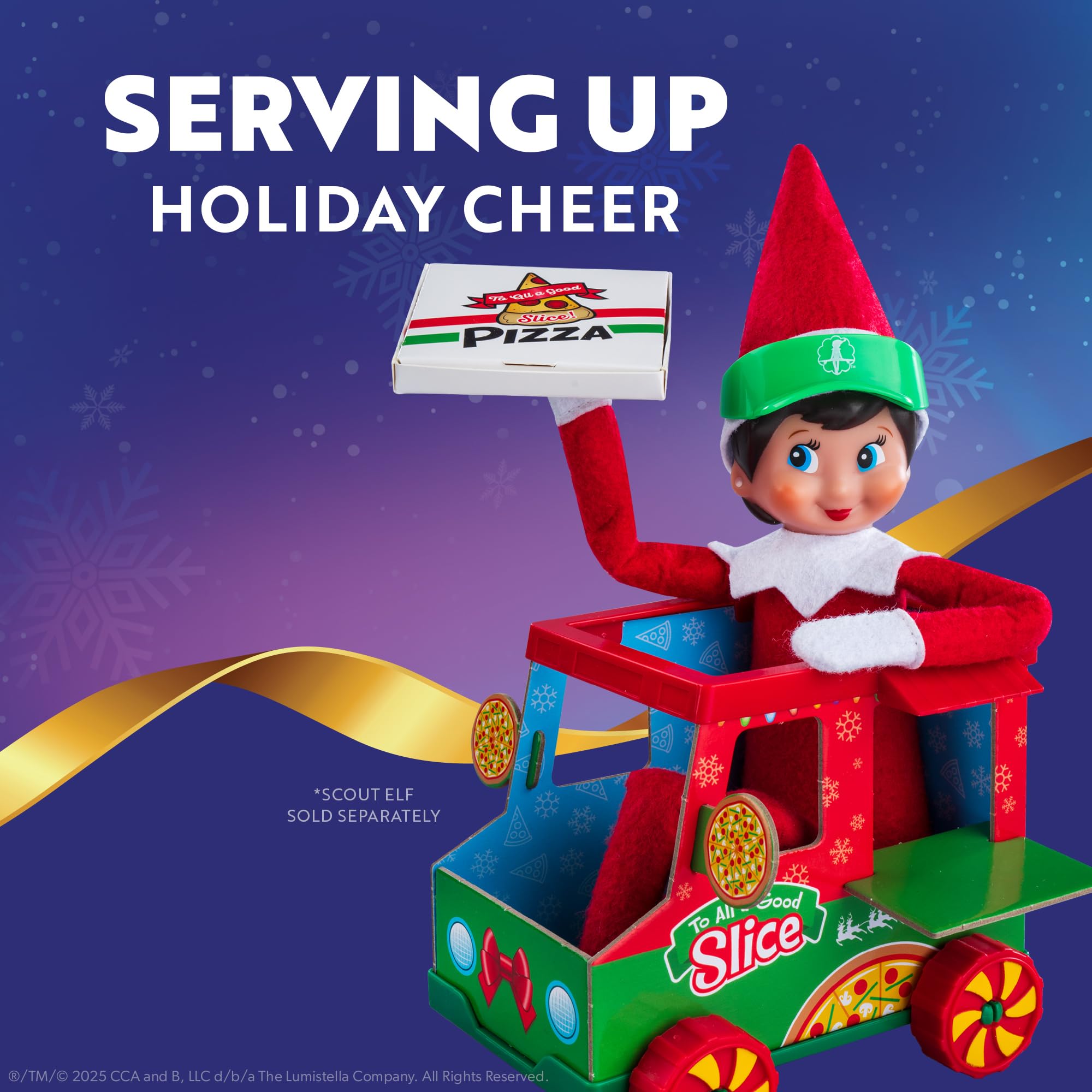 The Elf on the Shelf Polar Props Polar Pizza Truck - Holiday Playset for 3 Years and Up