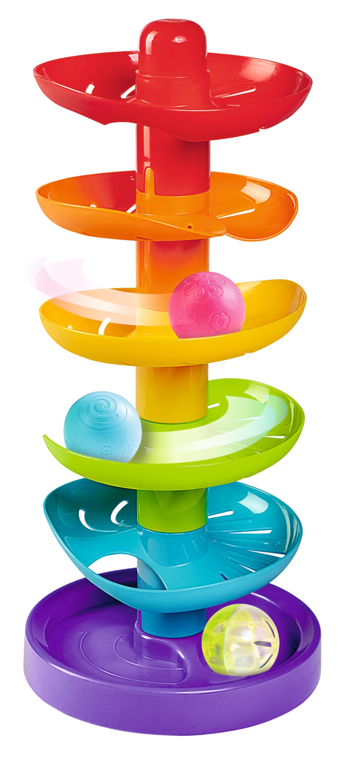 Simba ABC Ball Circuit Marble Run Tower | 5 Rainbow Levels | Includes 3 Balls | Ages 12m+