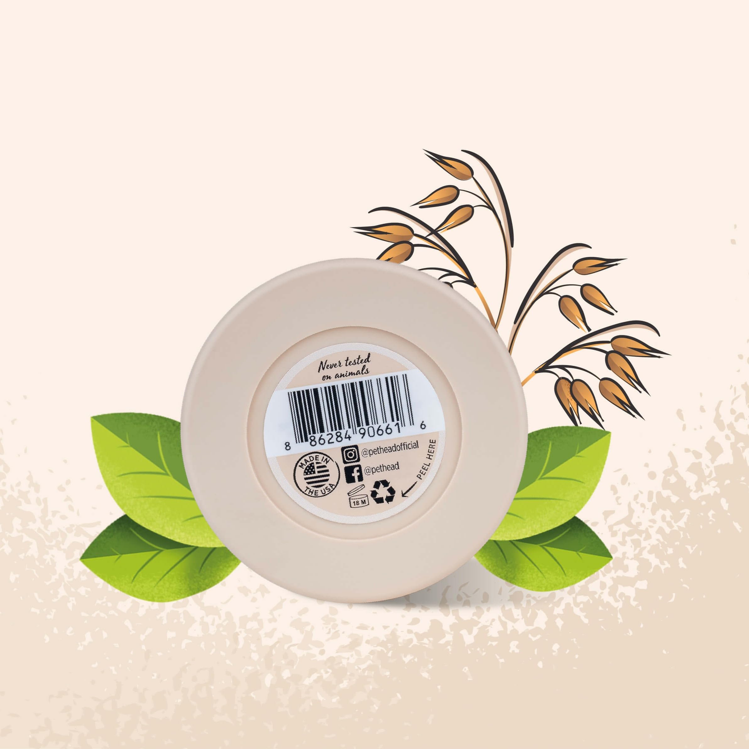Pet Head On All Paws Oatmeal Paw Butter - Moisturizes & Protects Paws/Noses | All Life Stages | 40g Balm