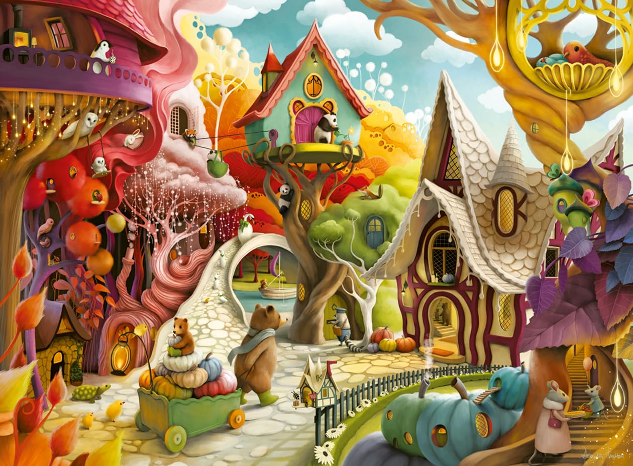 Ravensburger Home Sweet Home Puzzle - 500 Pieces | Artwork by Demelsa Haughton | FSC Certified