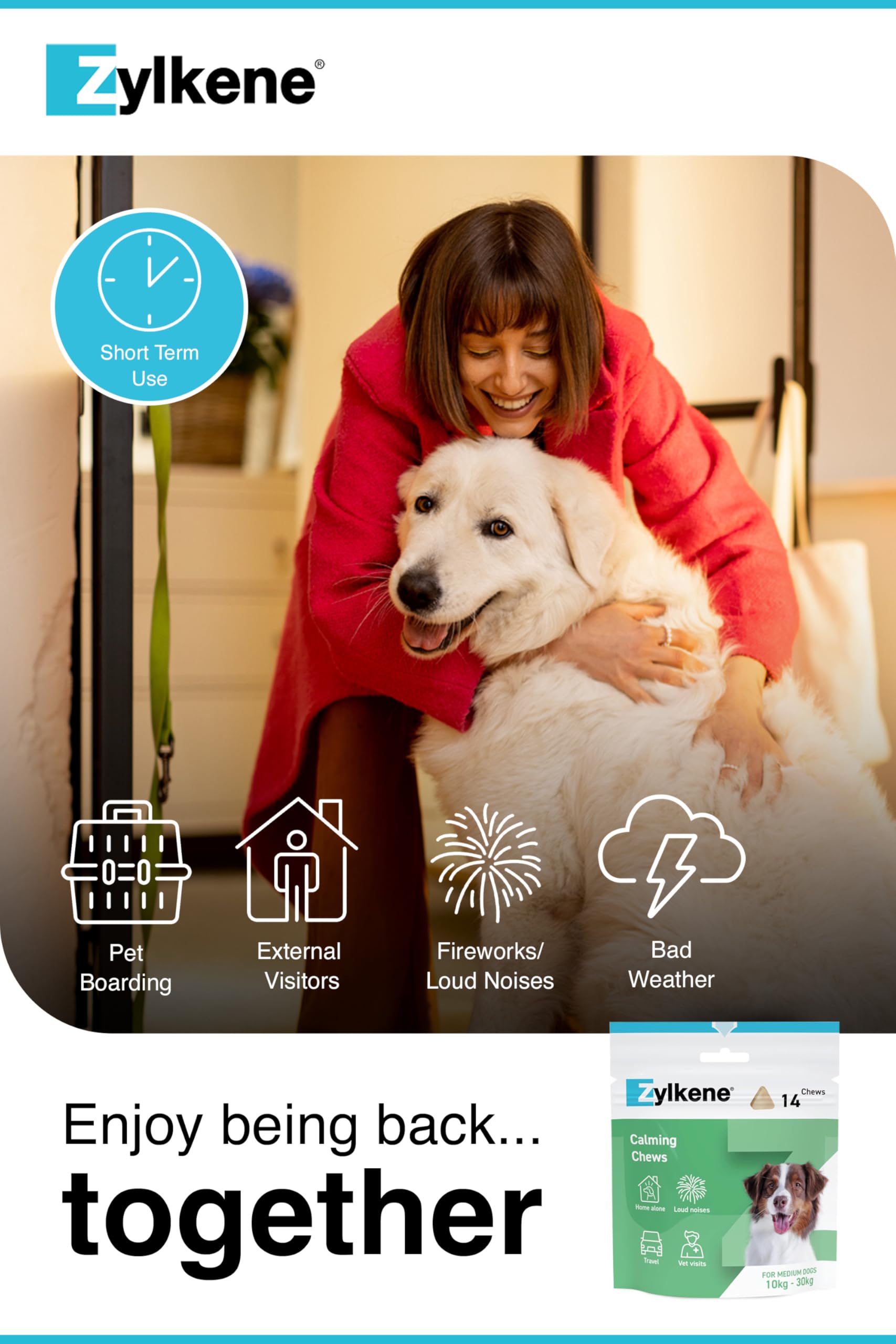 Zylkene Calming Chews for Medium Dogs (10 to 30kg) | Promotes Relaxation | 14 Chews 4