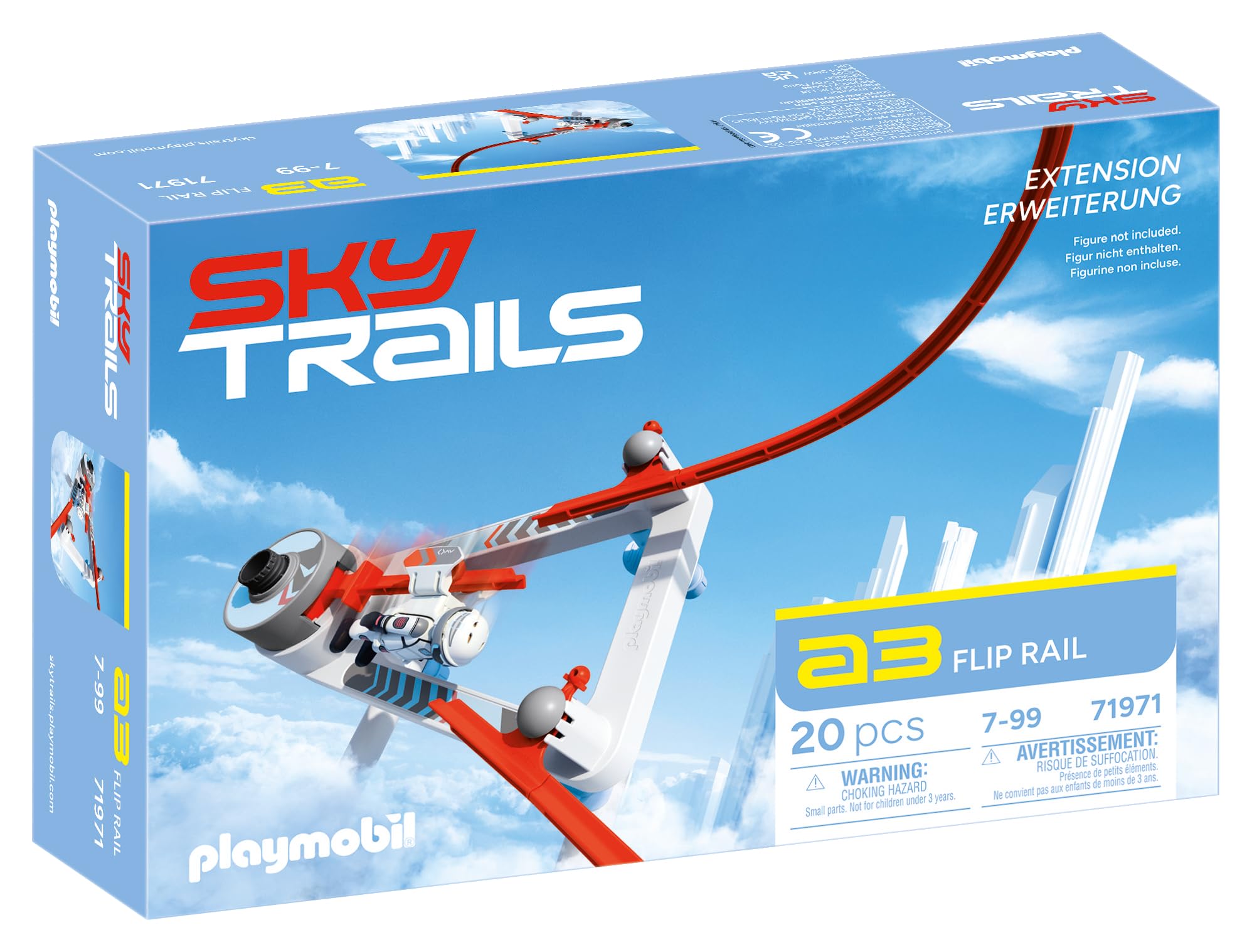 Sky Trails Flip Rail - Action Building Toy for Dynamic Racing Routes 9