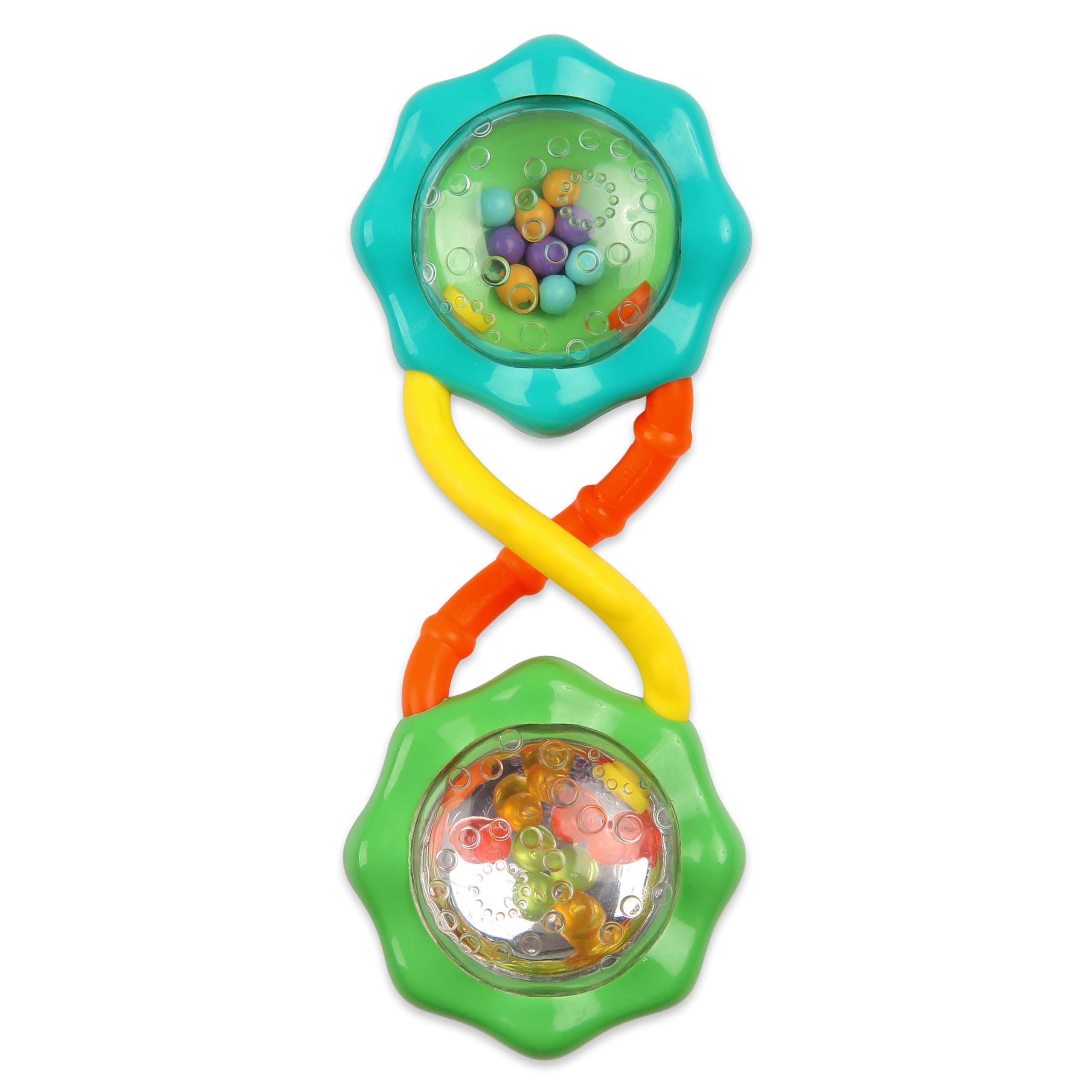 Bright Starts Rattle & Shake Baby Barbell Toy - Green | Ages 3 Months+