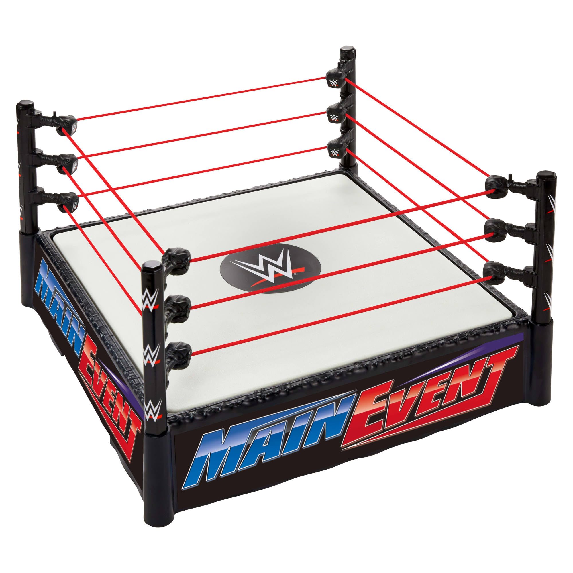 WWE Superstar Ring Playset - Spring-Loaded Mat, RAW & Main Event Labels, for Ages 6+